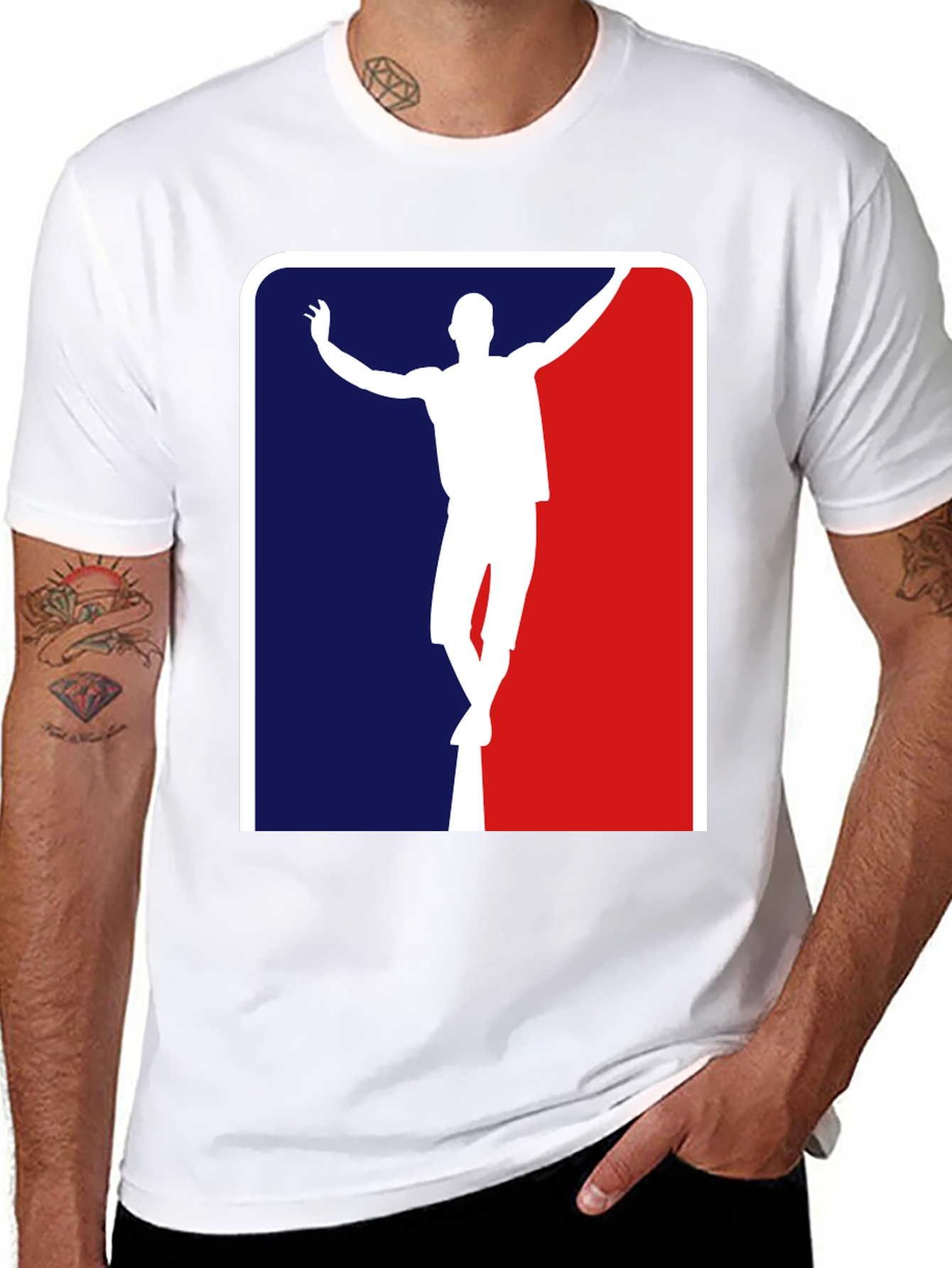 Statue T-Shirt MLB Logo Funny Tee