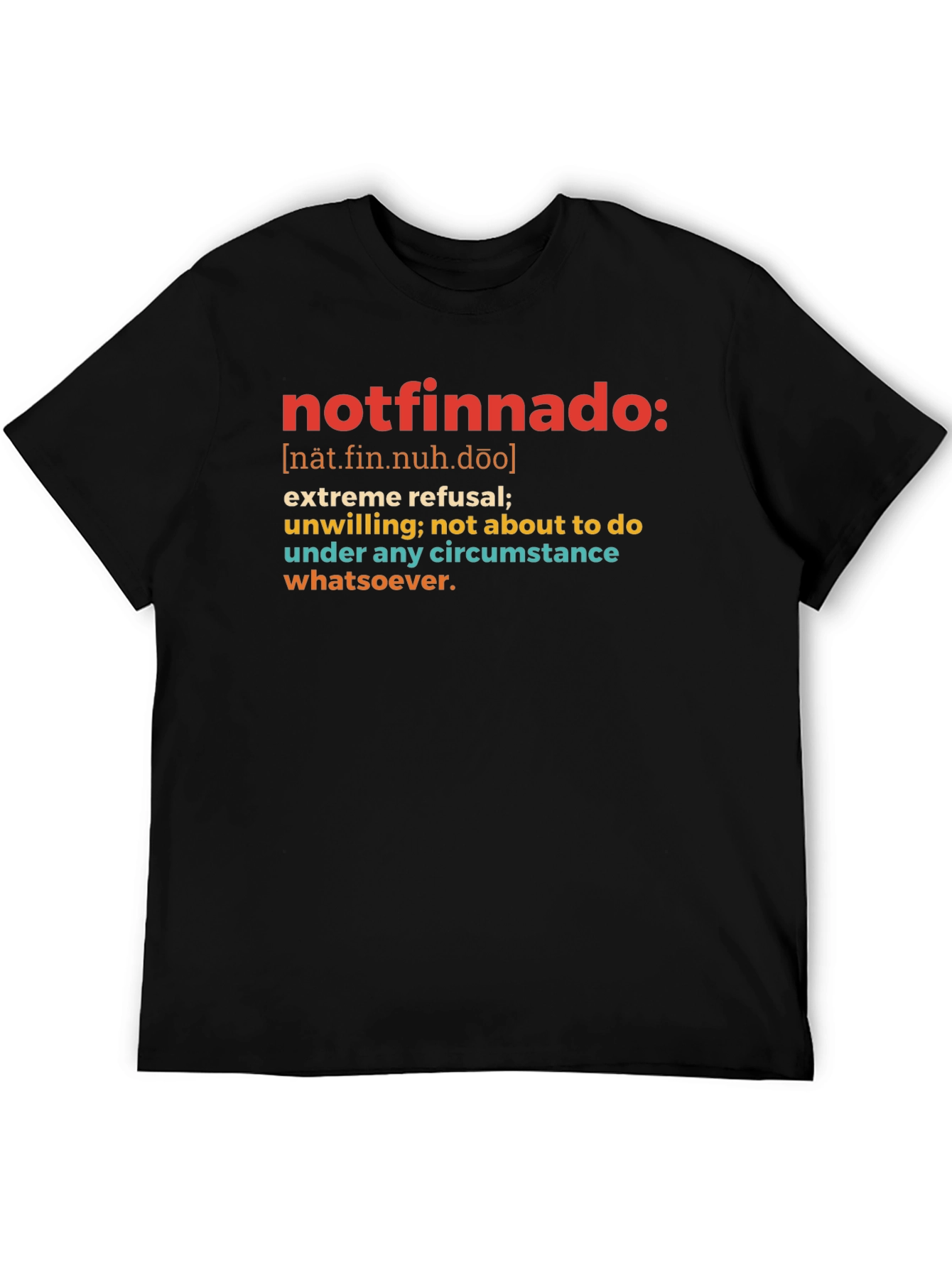 Notfinnado Definition Black T-Shirt - Humorous Graphic Tee