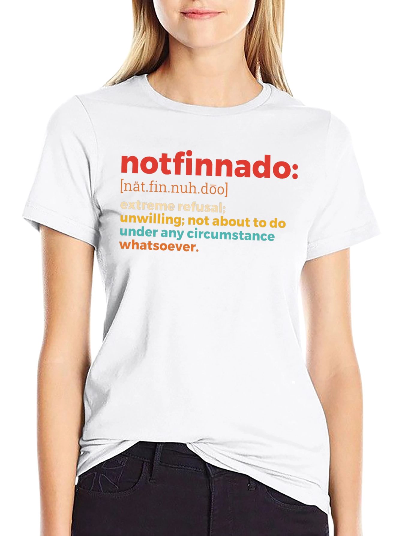 Notfinnado Definition Black T-Shirt - Humorous Graphic Tee