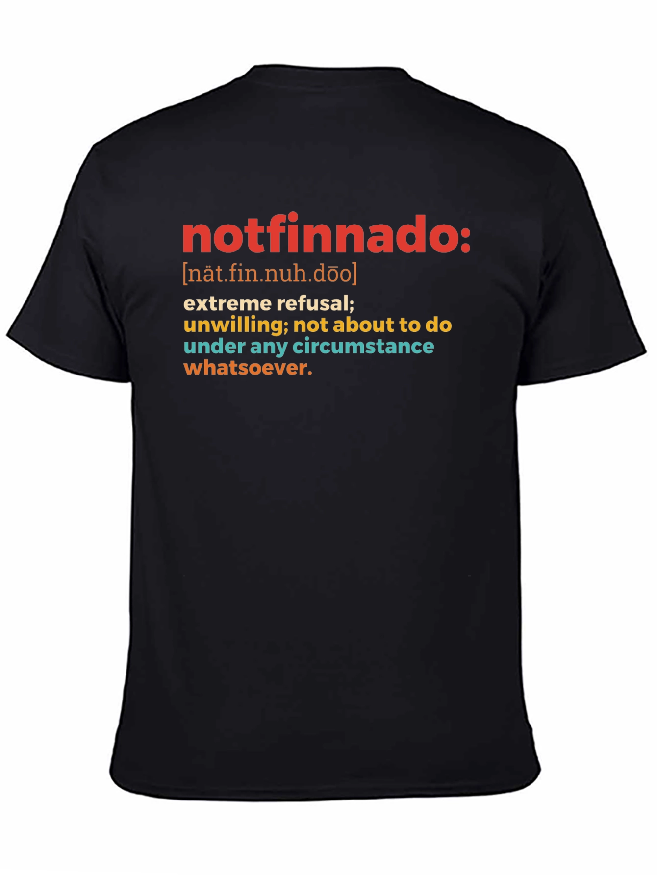 Notfinnado Definition Black T-Shirt - Humorous Graphic Tee