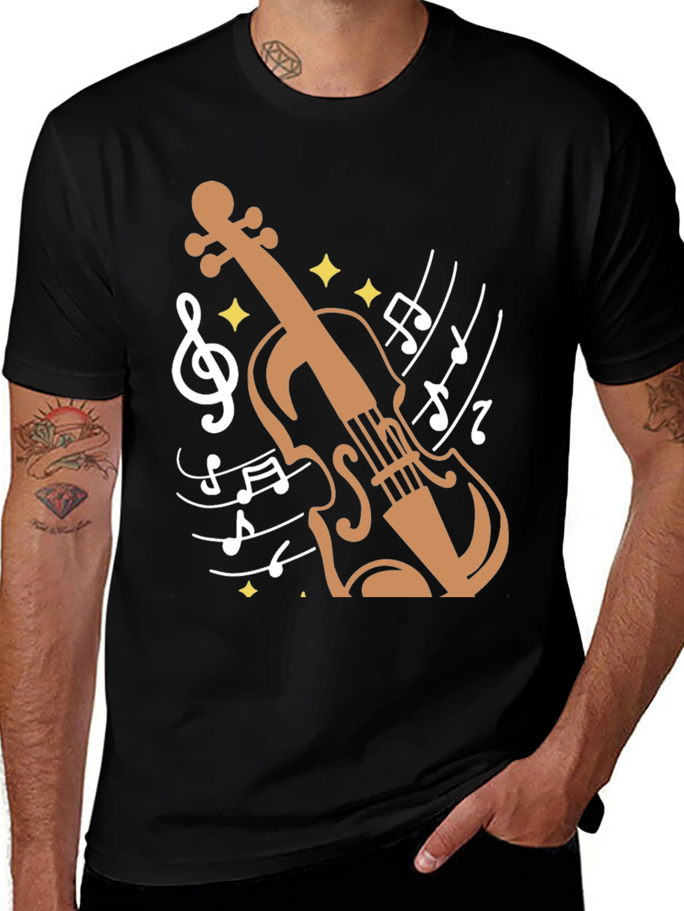 Violin Music Graphic Tee