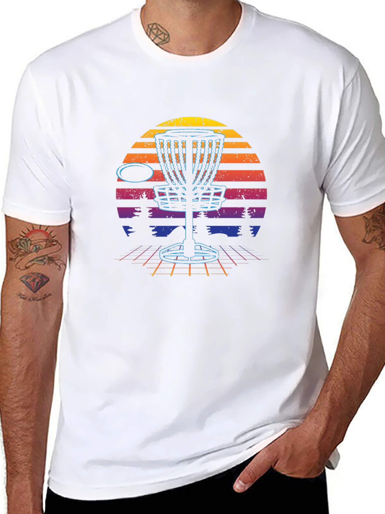 Retro Disc Golf Basket T-Shirt