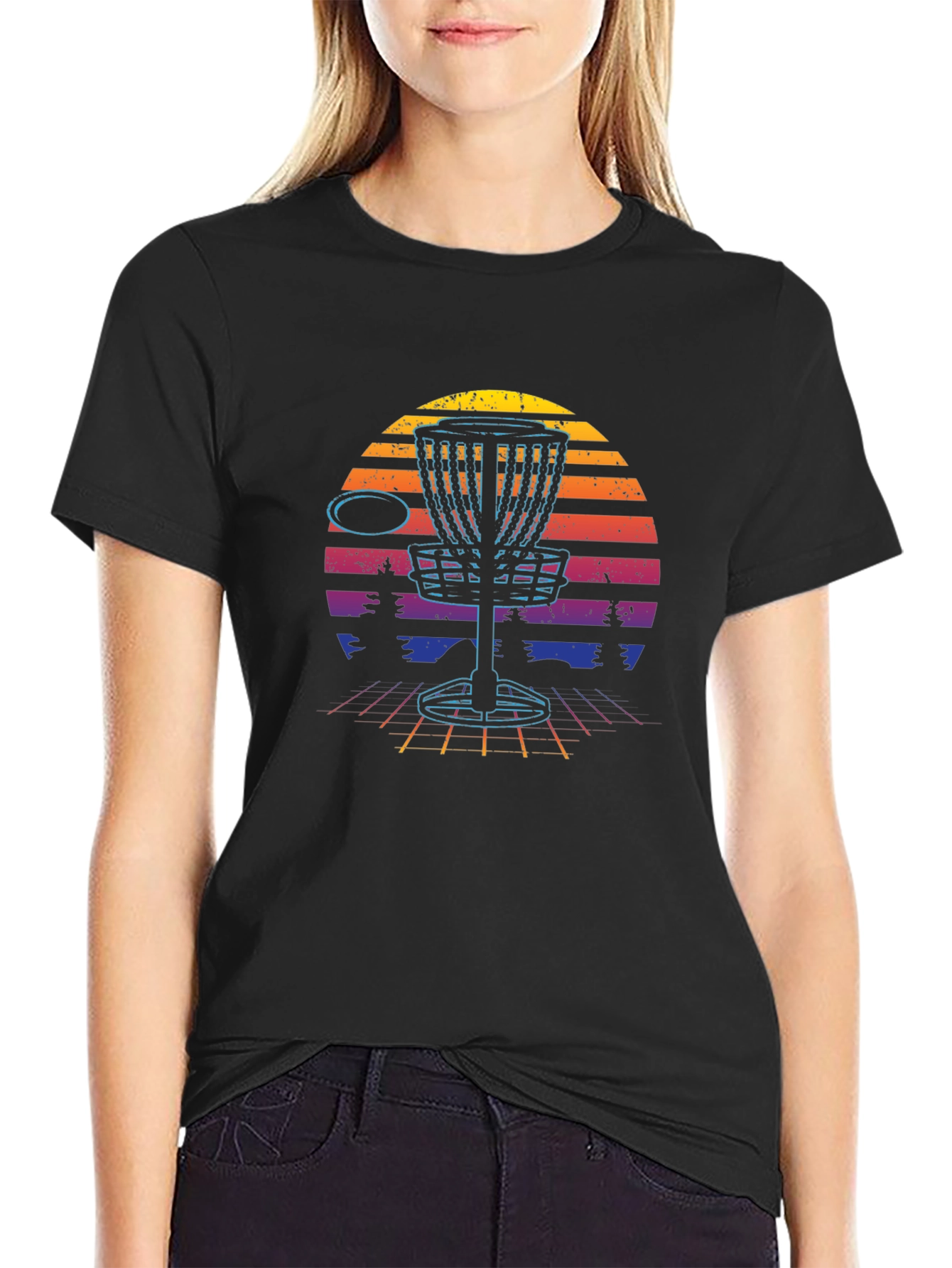 Retro Disc Golf Basket T-Shirt