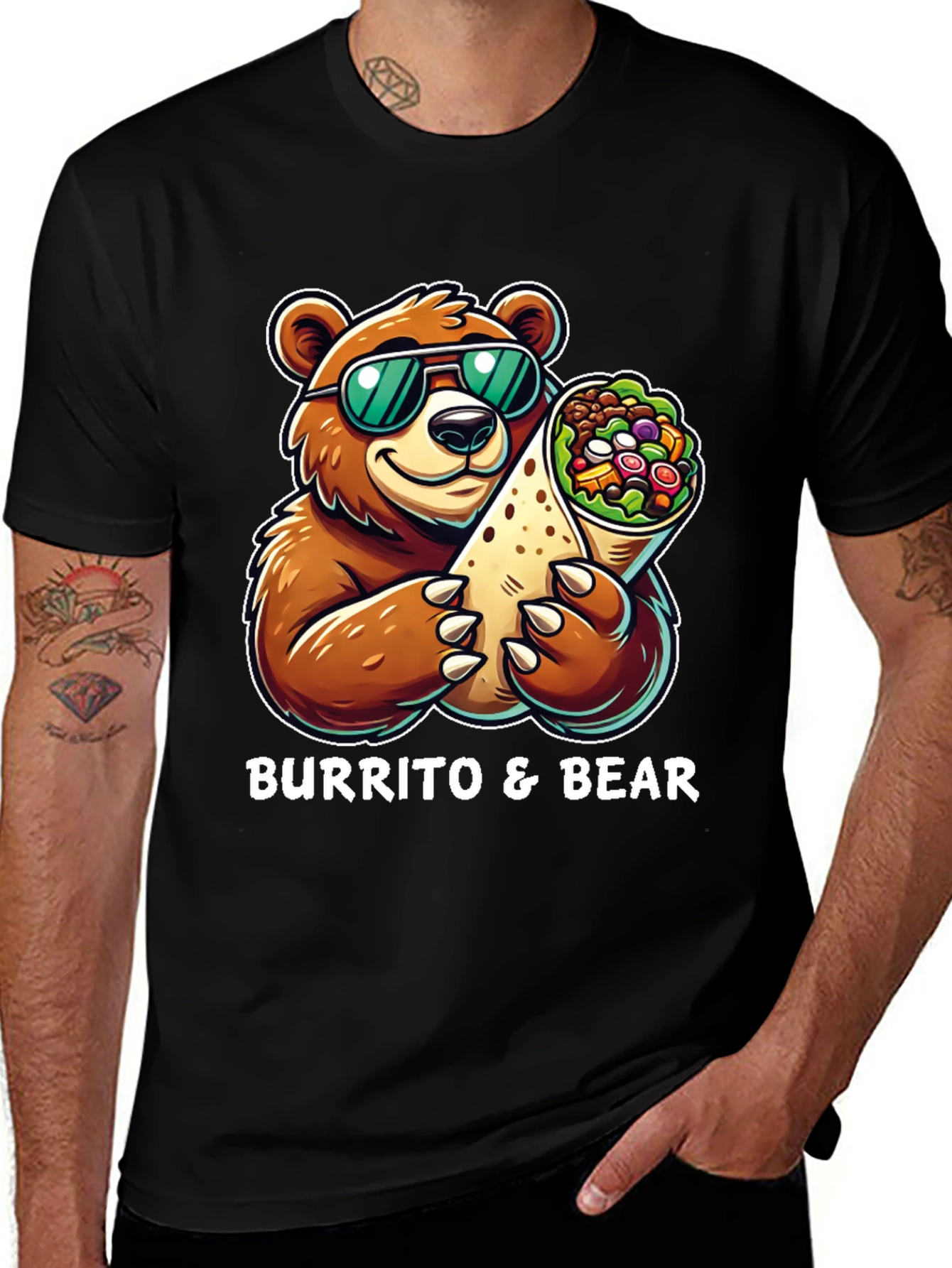 Burrito & Bear Graphic T-Shirt