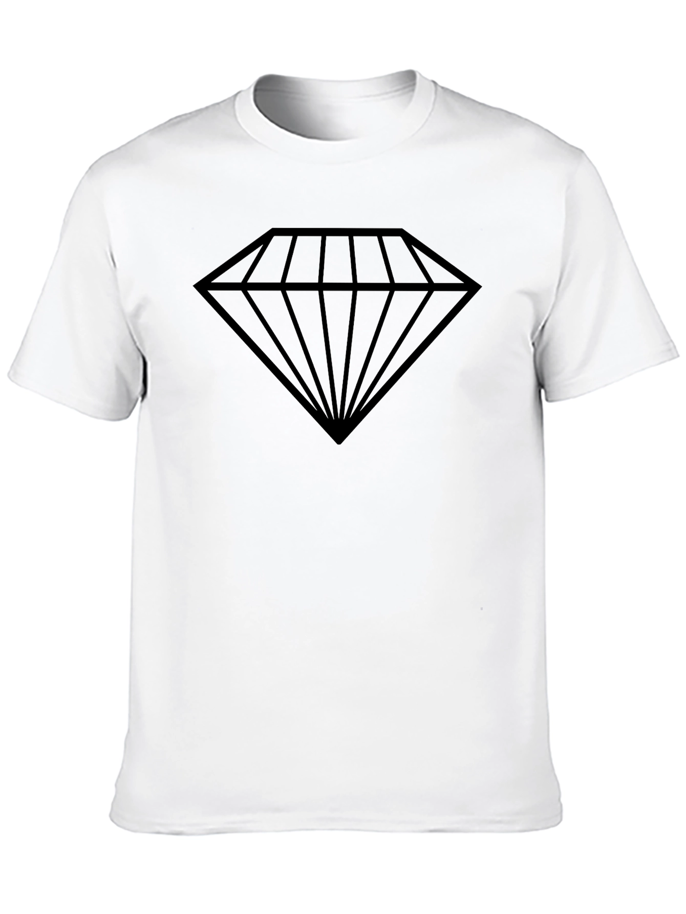 Bold Diamond Graphic Tee - Mens Black T-Shirt
