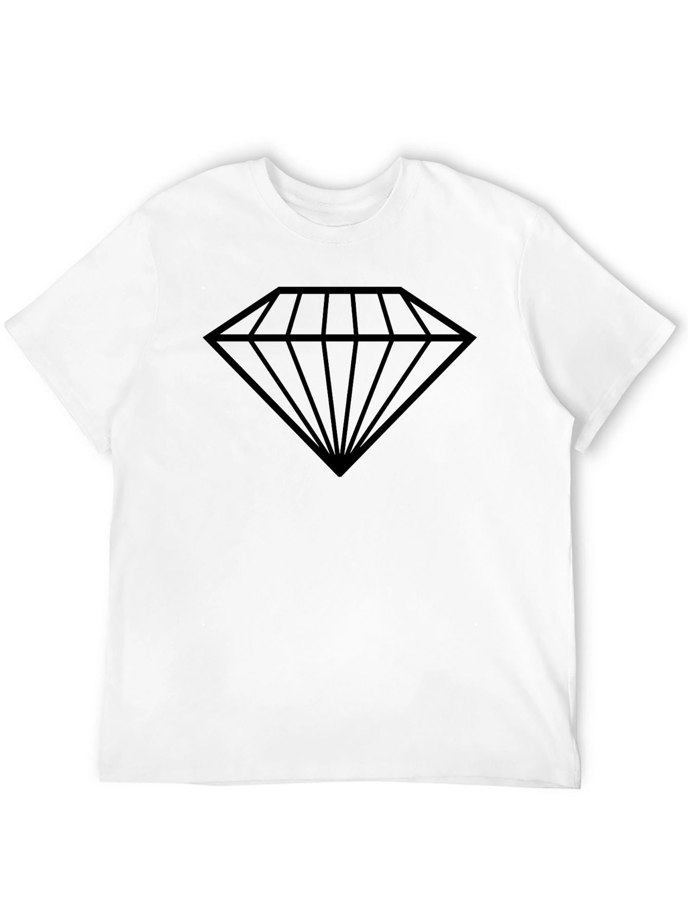 Bold Diamond Graphic Tee - Mens Black T-Shirt