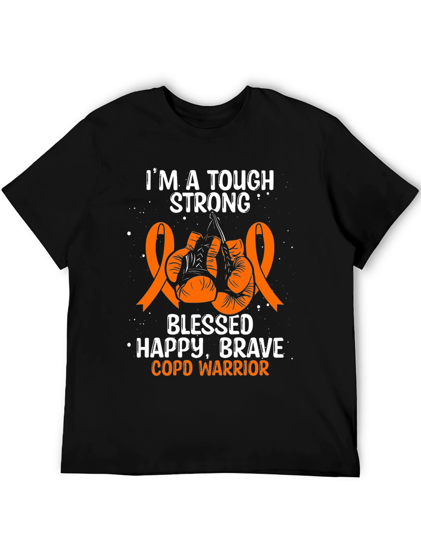 Tough Strong COPD Warrior Boxing Gloves T-Shirt