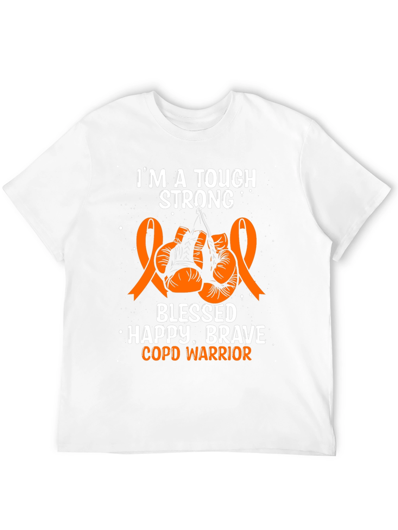 Tough Strong COPD Warrior Boxing Gloves T-Shirt