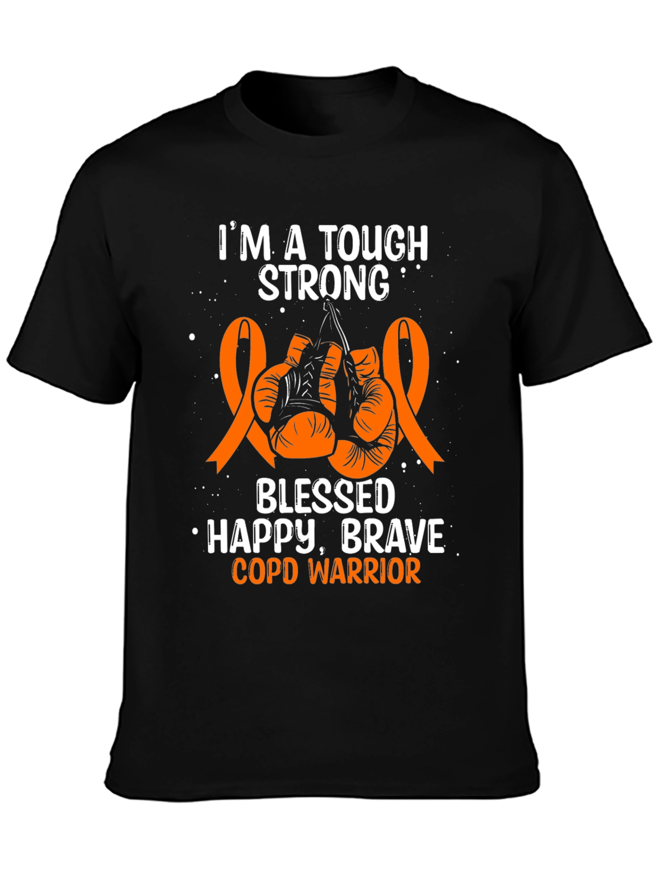 Tough Strong COPD Warrior Boxing Gloves T-Shirt