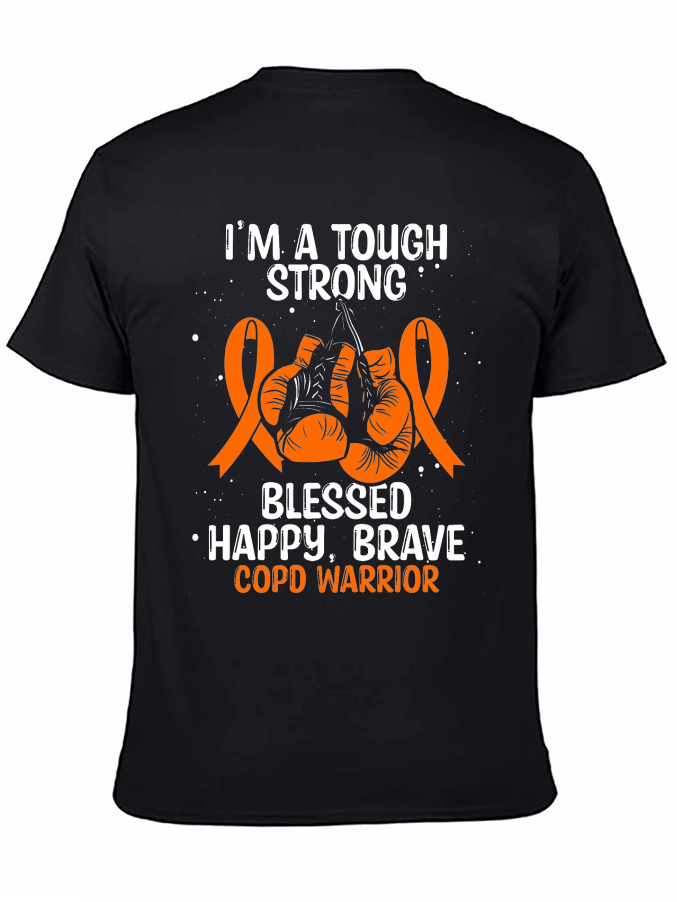 Tough Strong COPD Warrior Boxing Gloves T-Shirt