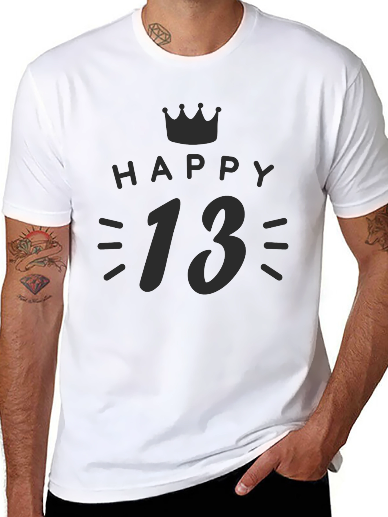 Happy 13th Birthday Black T-Shirt