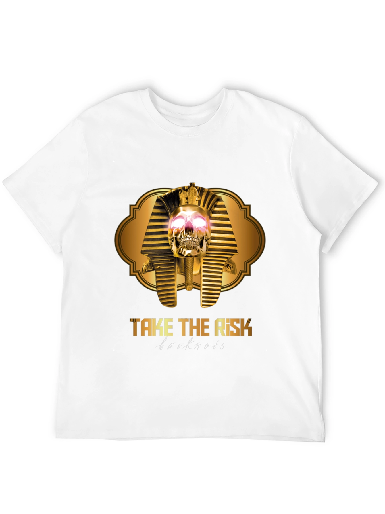 Take The Risk Skull Pharaoh Black Graphic T-Shirt