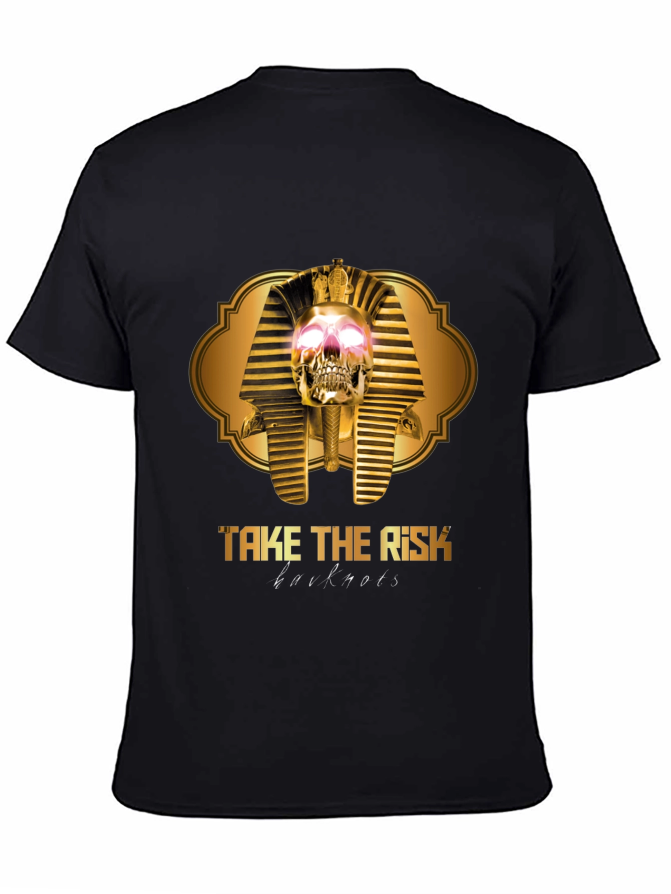 Take The Risk Skull Pharaoh Black Graphic T-Shirt