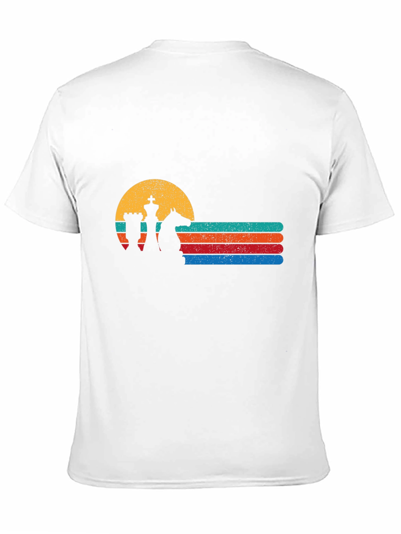 Chess Sunset Graphic Tee - Retro Chess Player Shirt