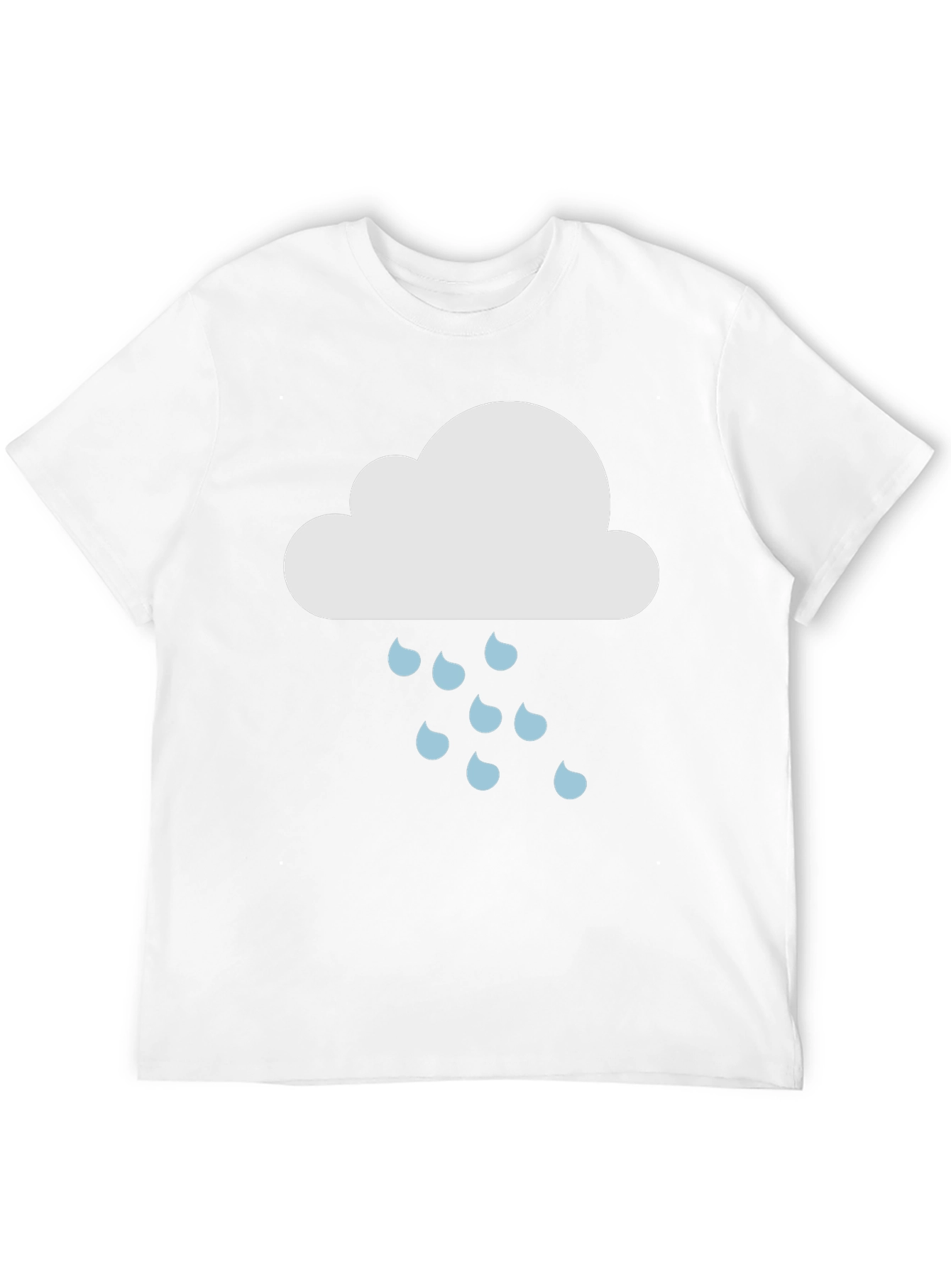 Rain Cloud Graphic Tee - Black Cotton T-Shirt