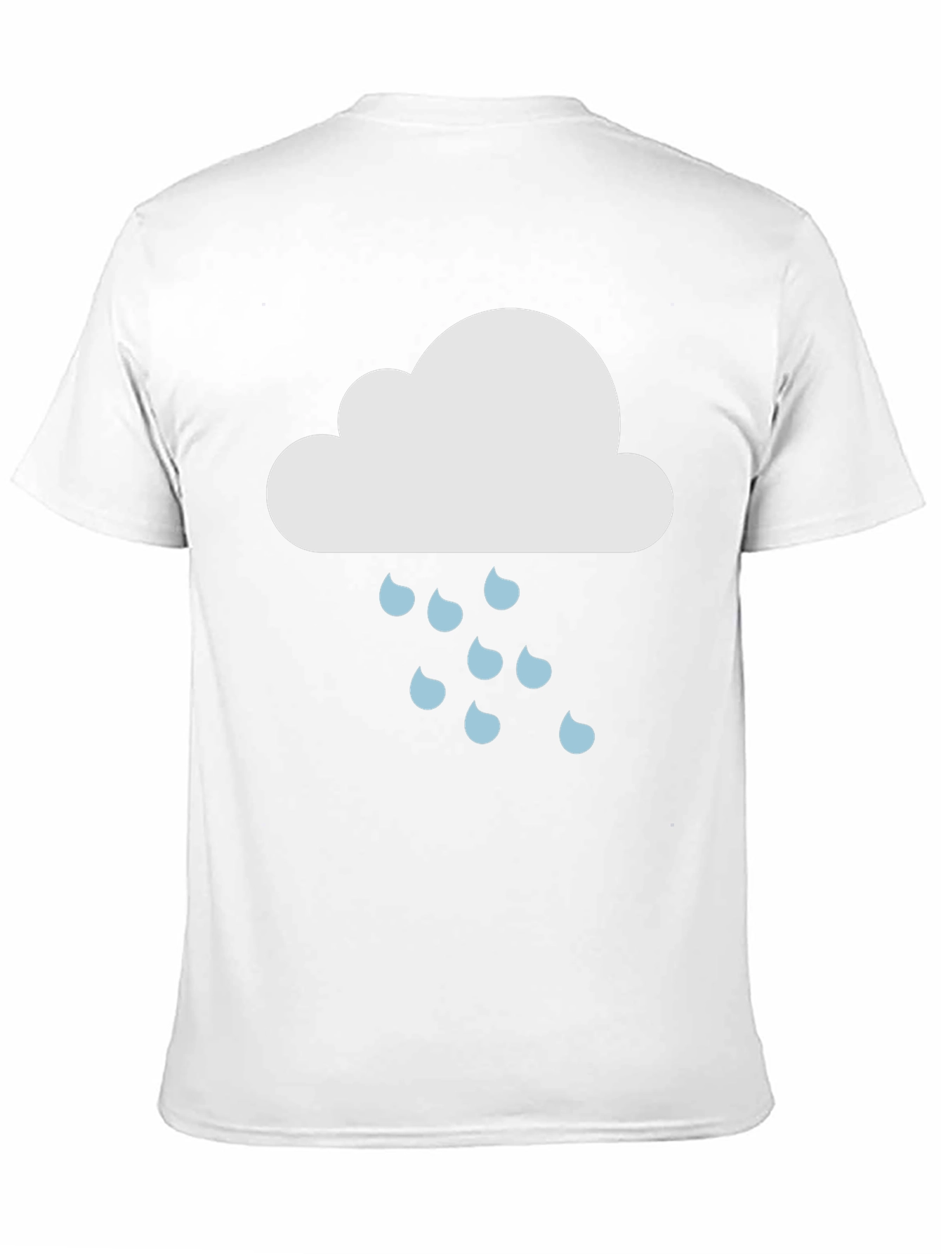 Rain Cloud Graphic Tee - Black Cotton T-Shirt