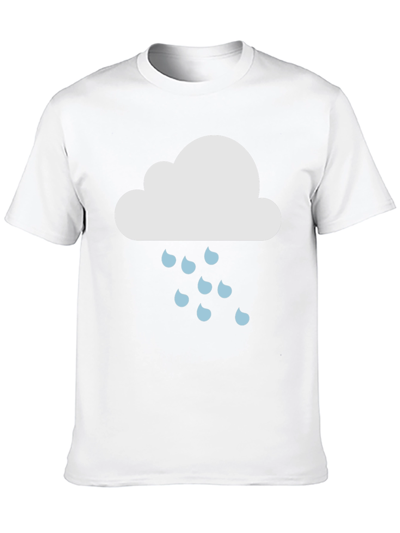 Rain Cloud Graphic Tee - Black Cotton T-Shirt