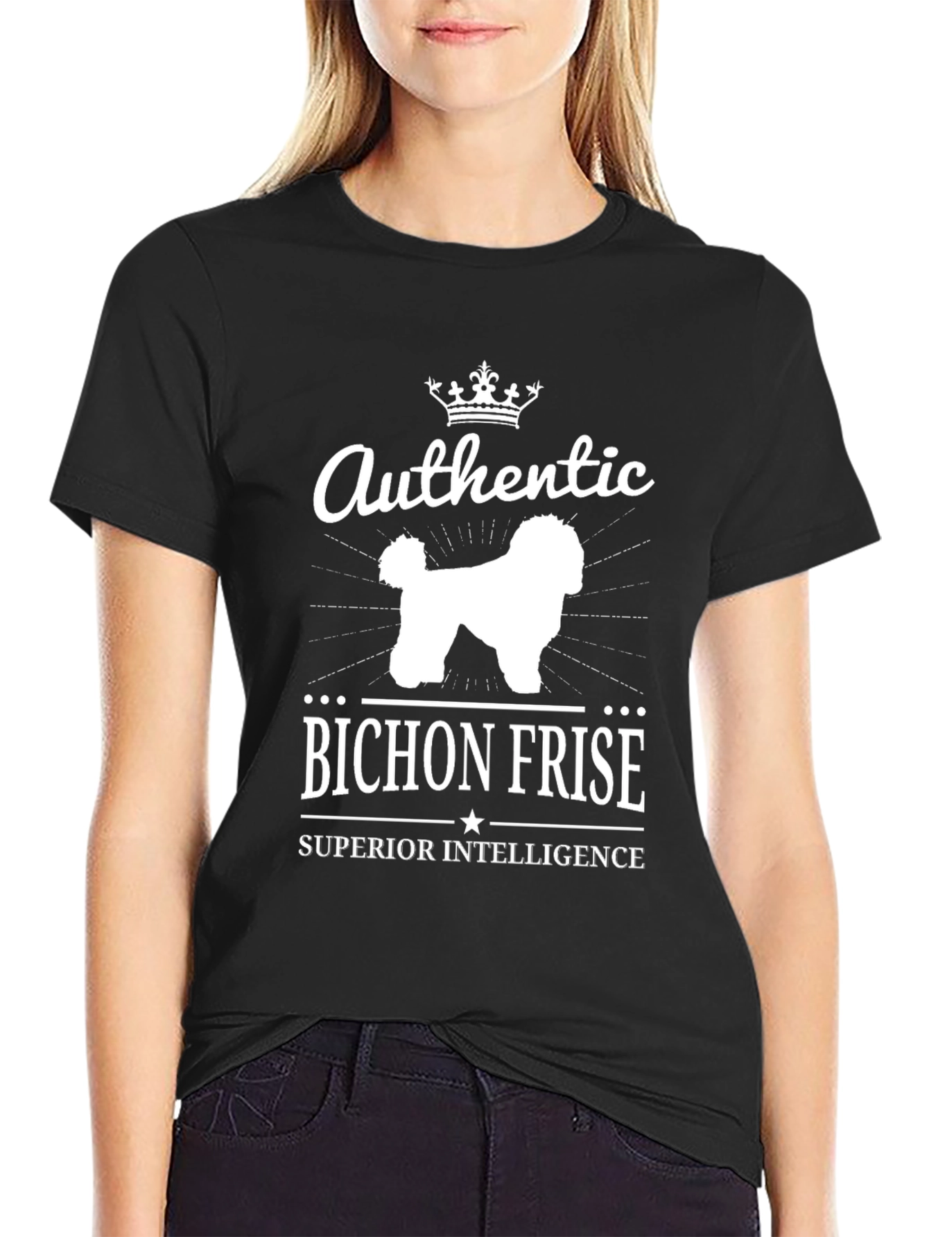 Authentic Bichon Frise Superior Intelligence T-Shirt