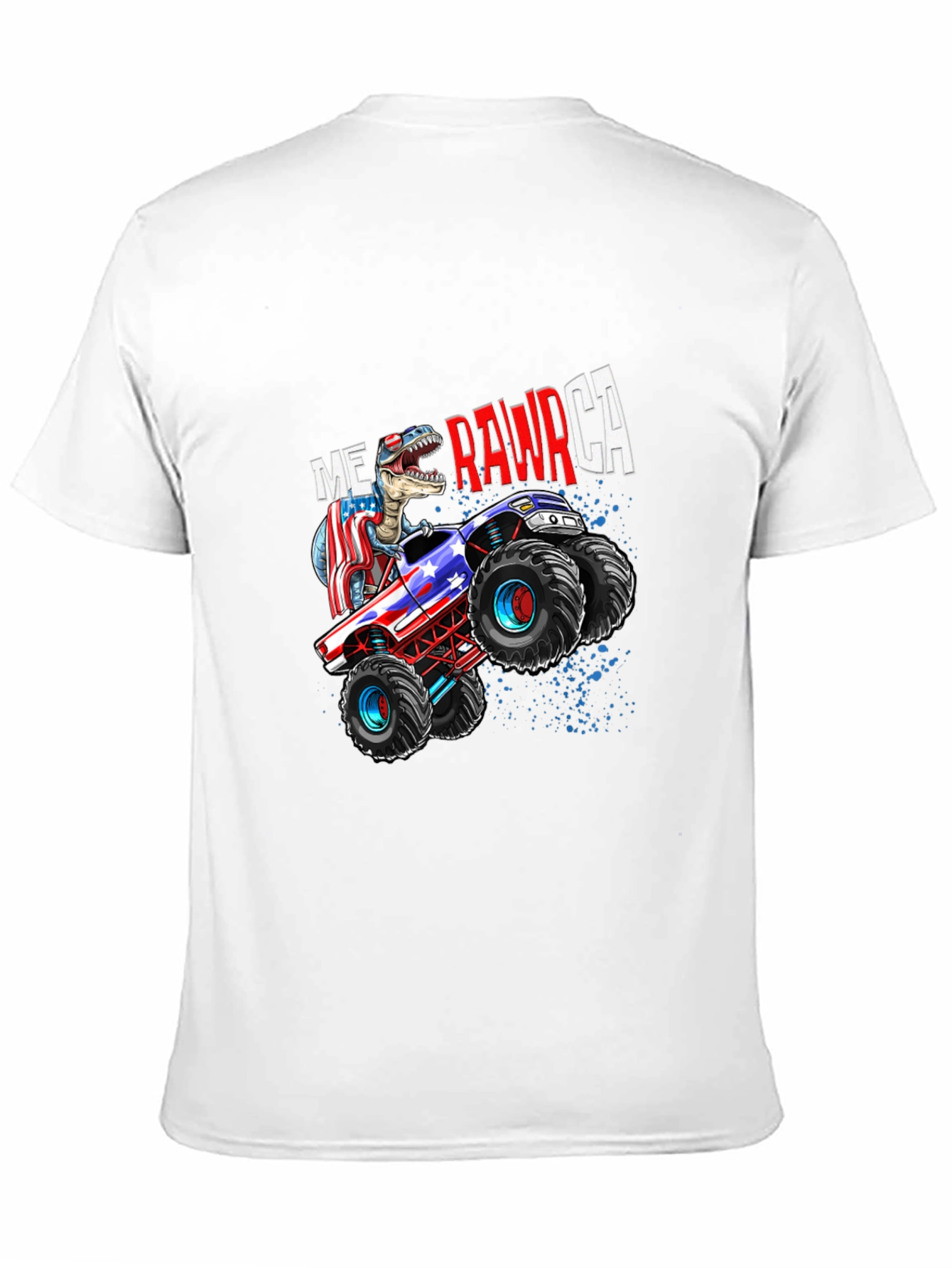 USA Dinosaur Monster Truck T-Shirt