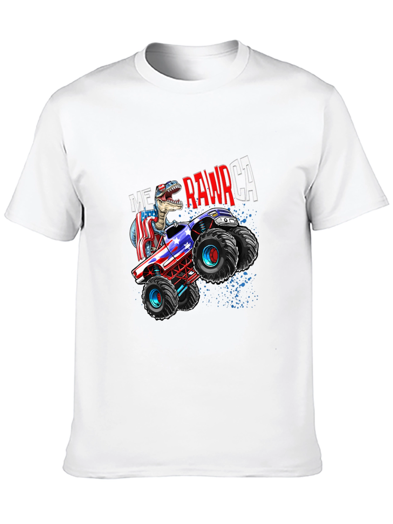 USA Dinosaur Monster Truck T-Shirt