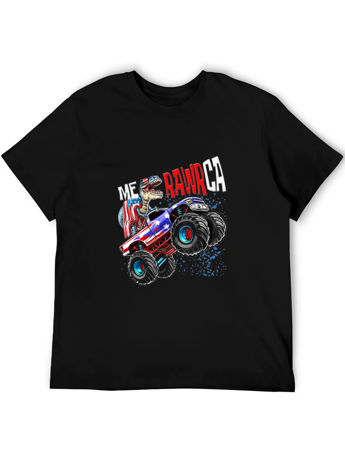 USA Dinosaur Monster Truck T-Shirt