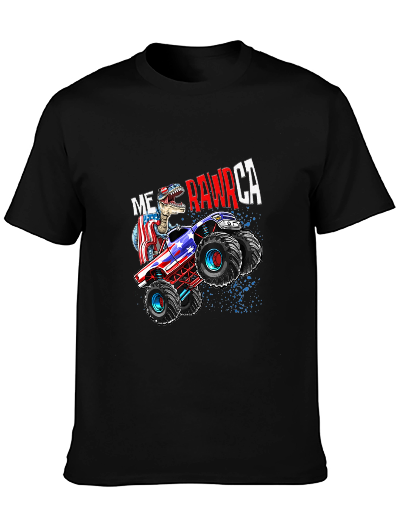 USA Dinosaur Monster Truck T-Shirt