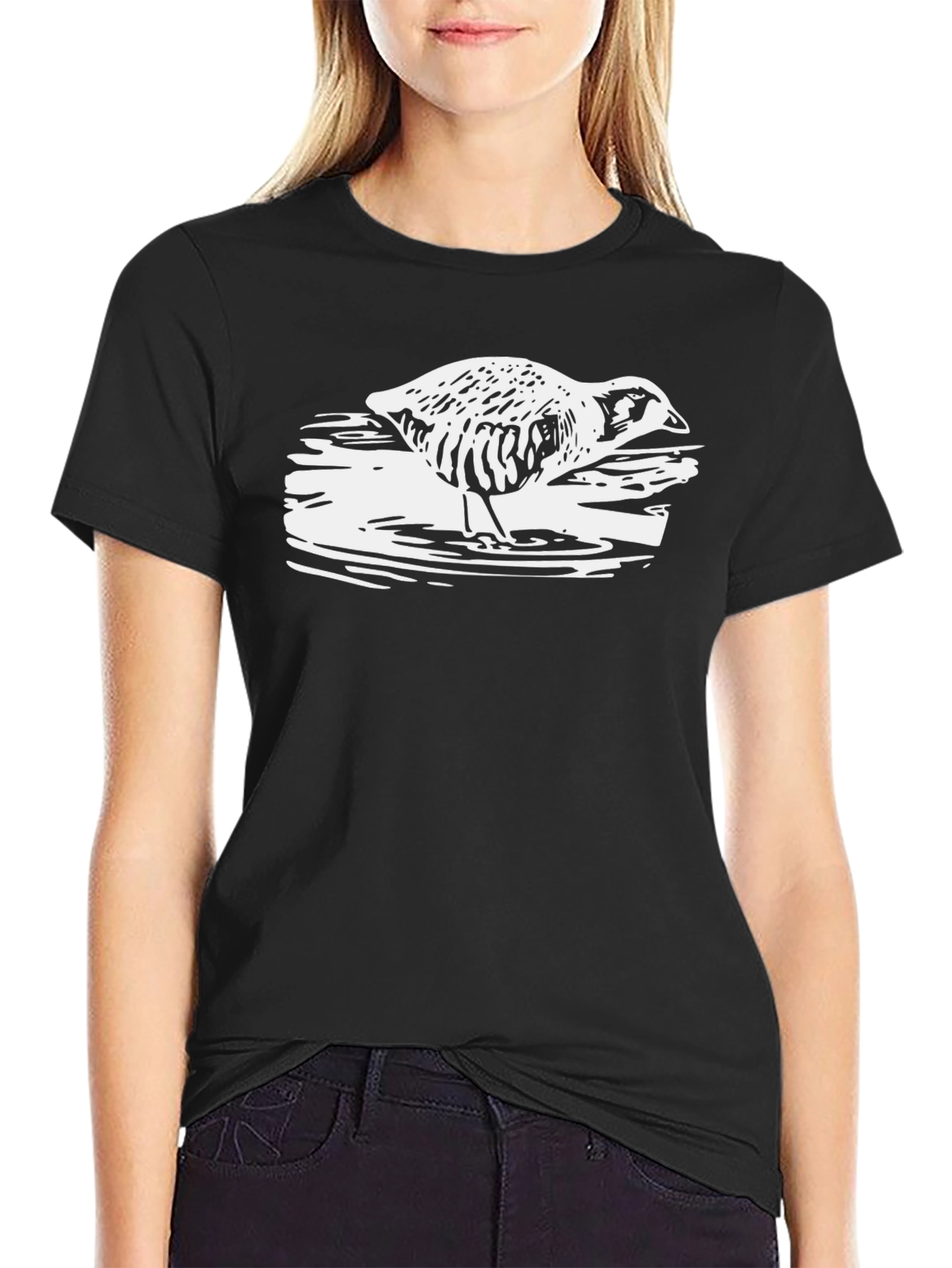 Duck Graphic Black T-Shirt