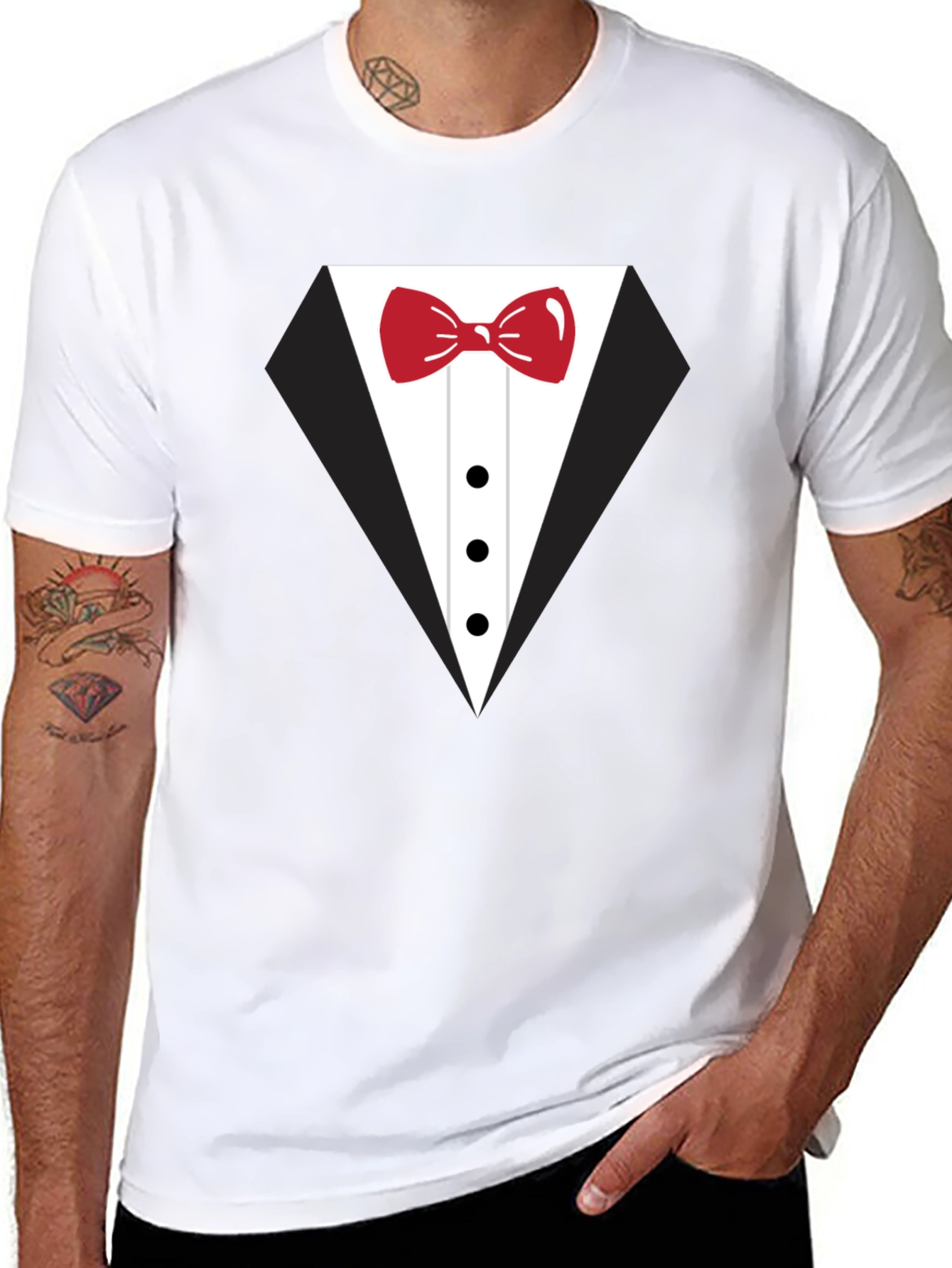 Tuxedo T-Shirt - Fun Bowtie Design!