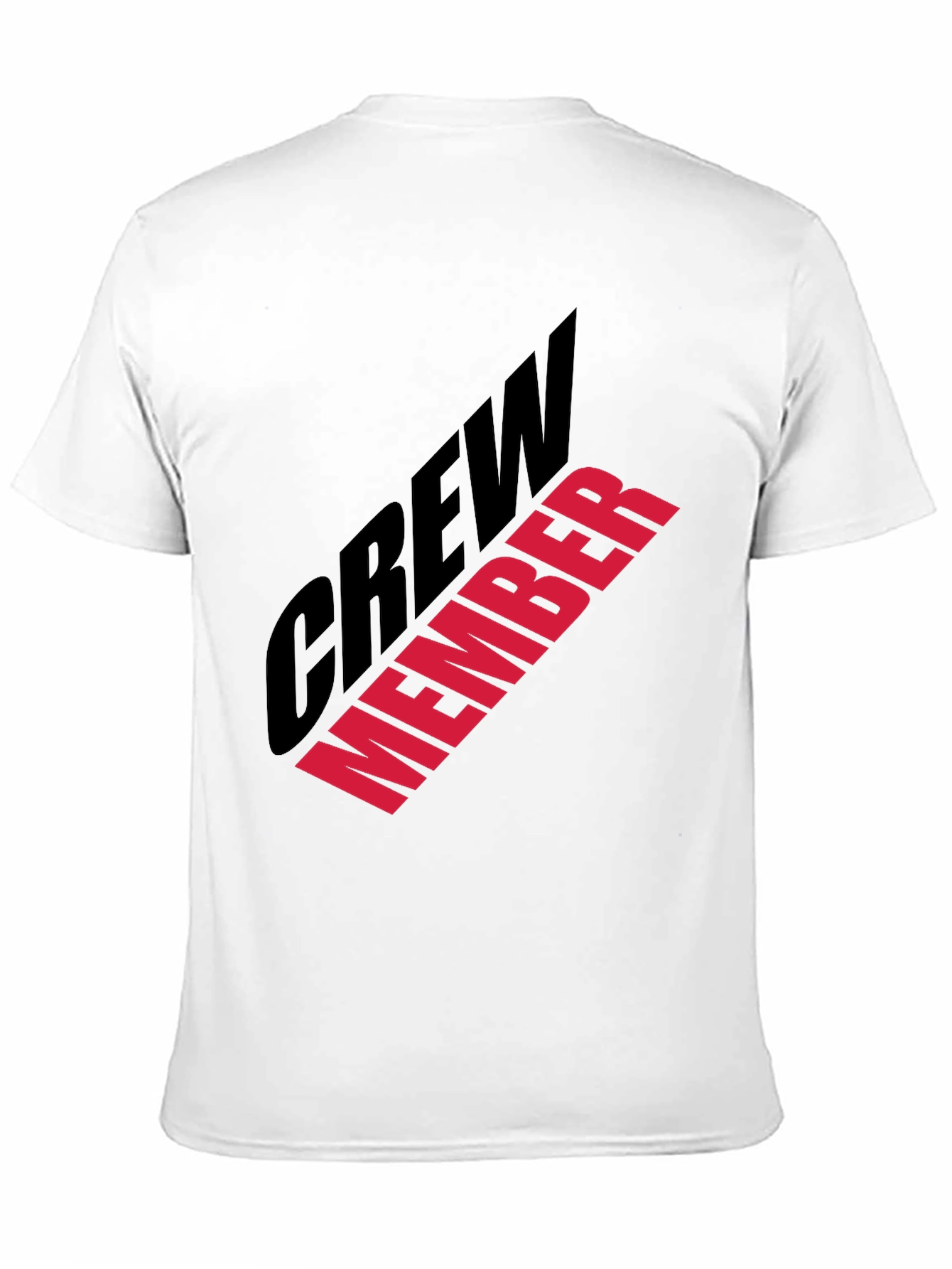 Crew Member Graphic Print Black T-Shirt