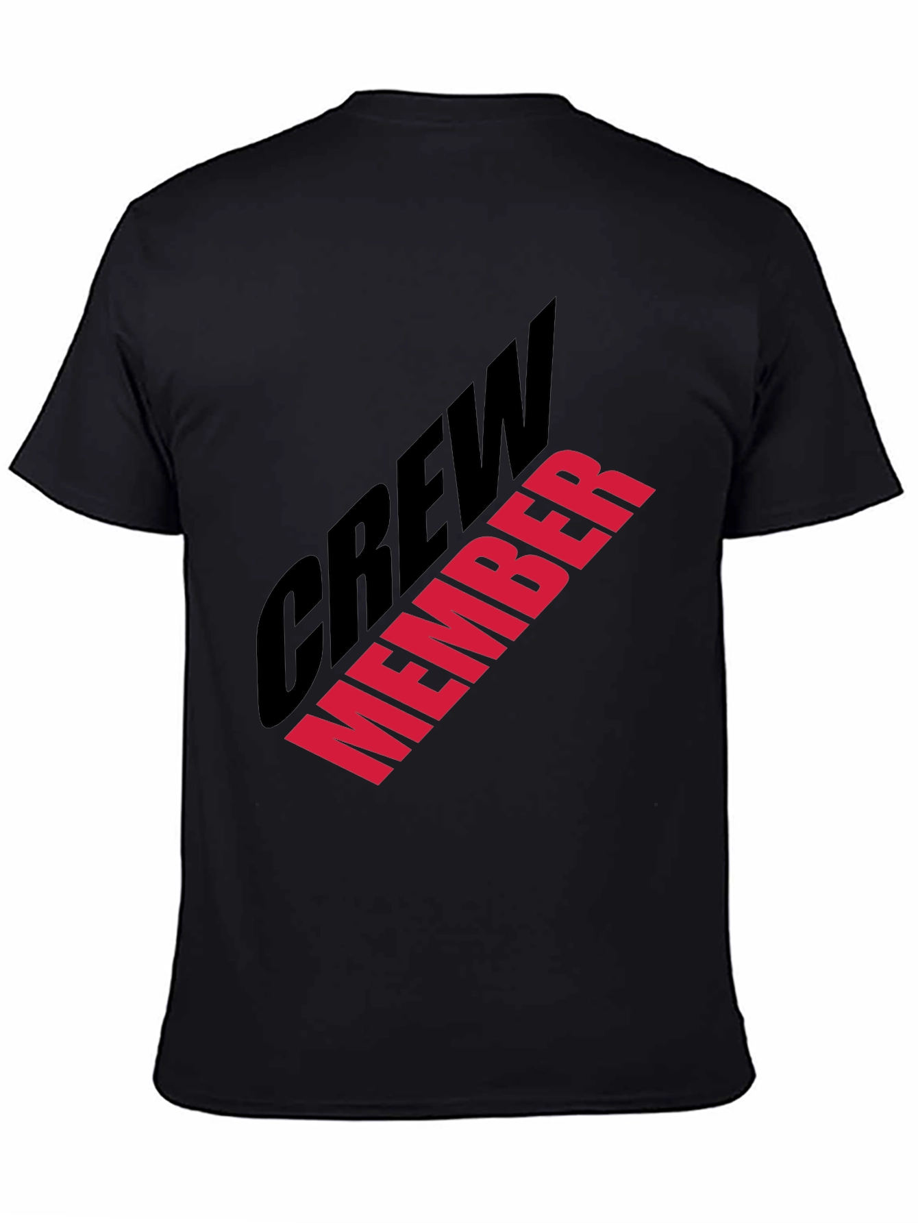 Crew Member Graphic Print Black T-Shirt