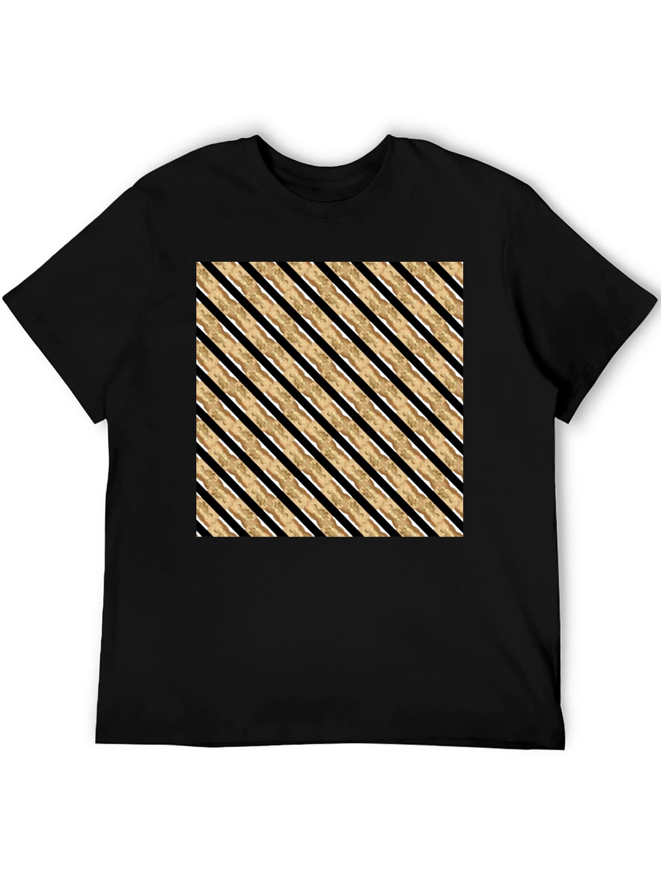 Striped Pattern Tee - Modern Casual Style