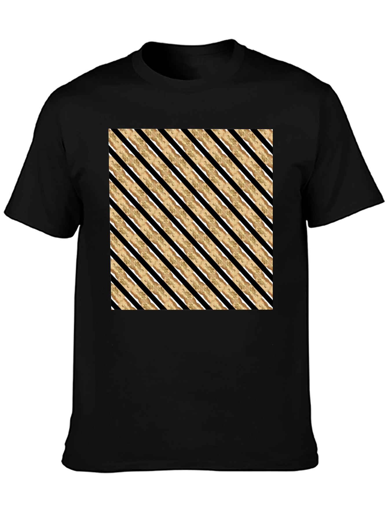 Striped Pattern Tee - Modern Casual Style