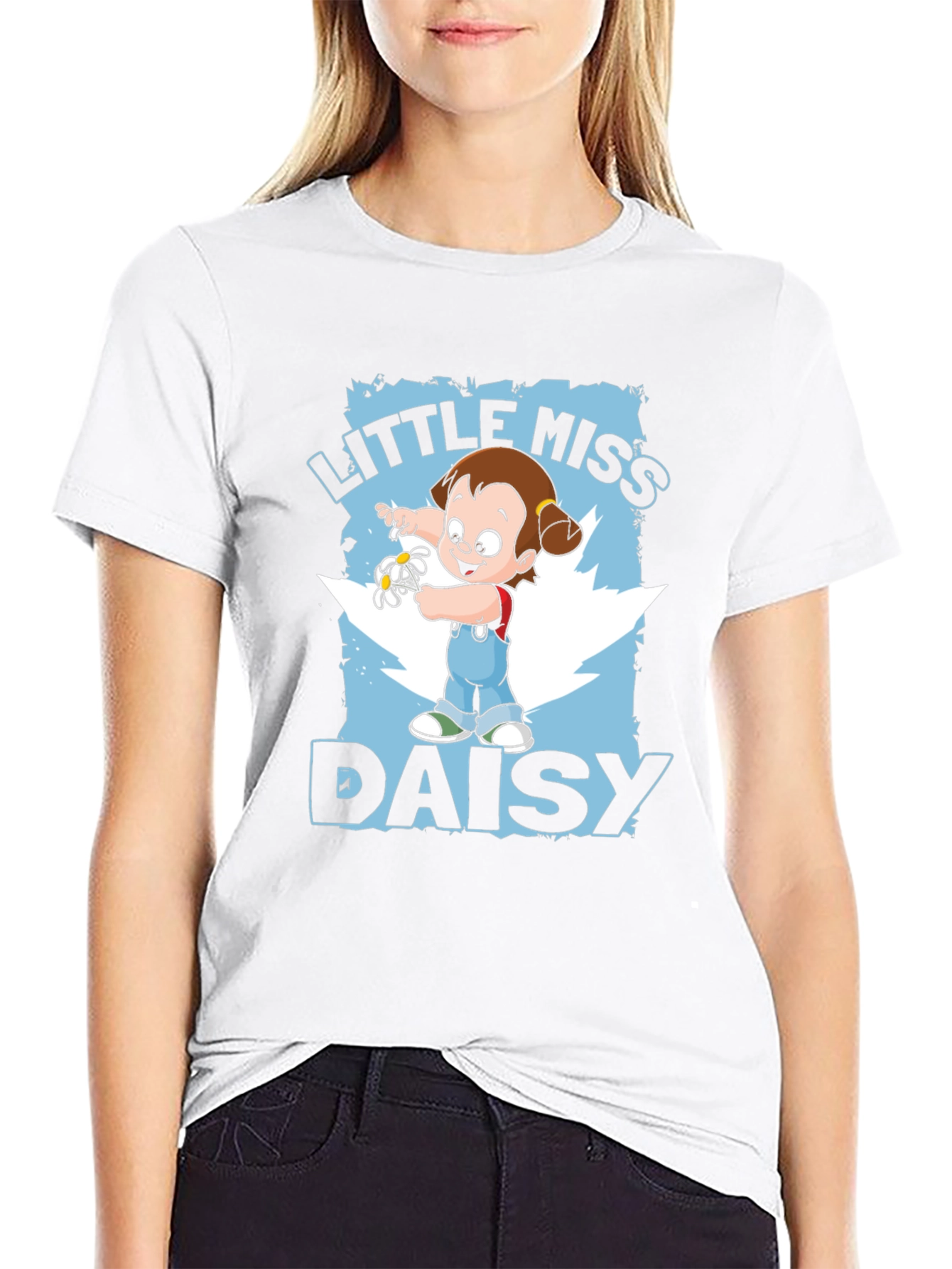 Little Miss Daisy Cartoon Graphic T-Shirt