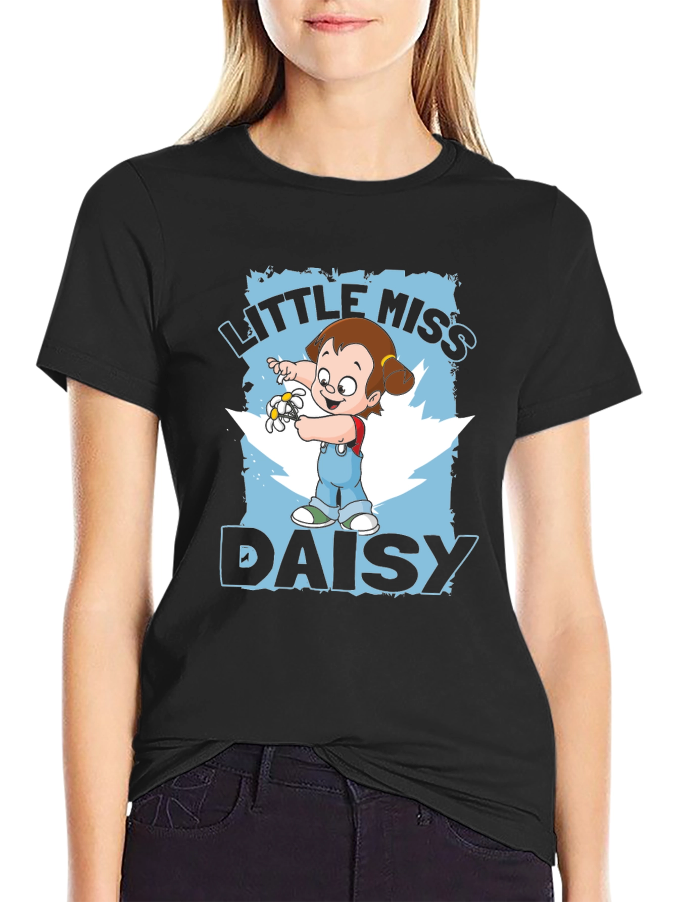 Little Miss Daisy Cartoon Graphic T-Shirt