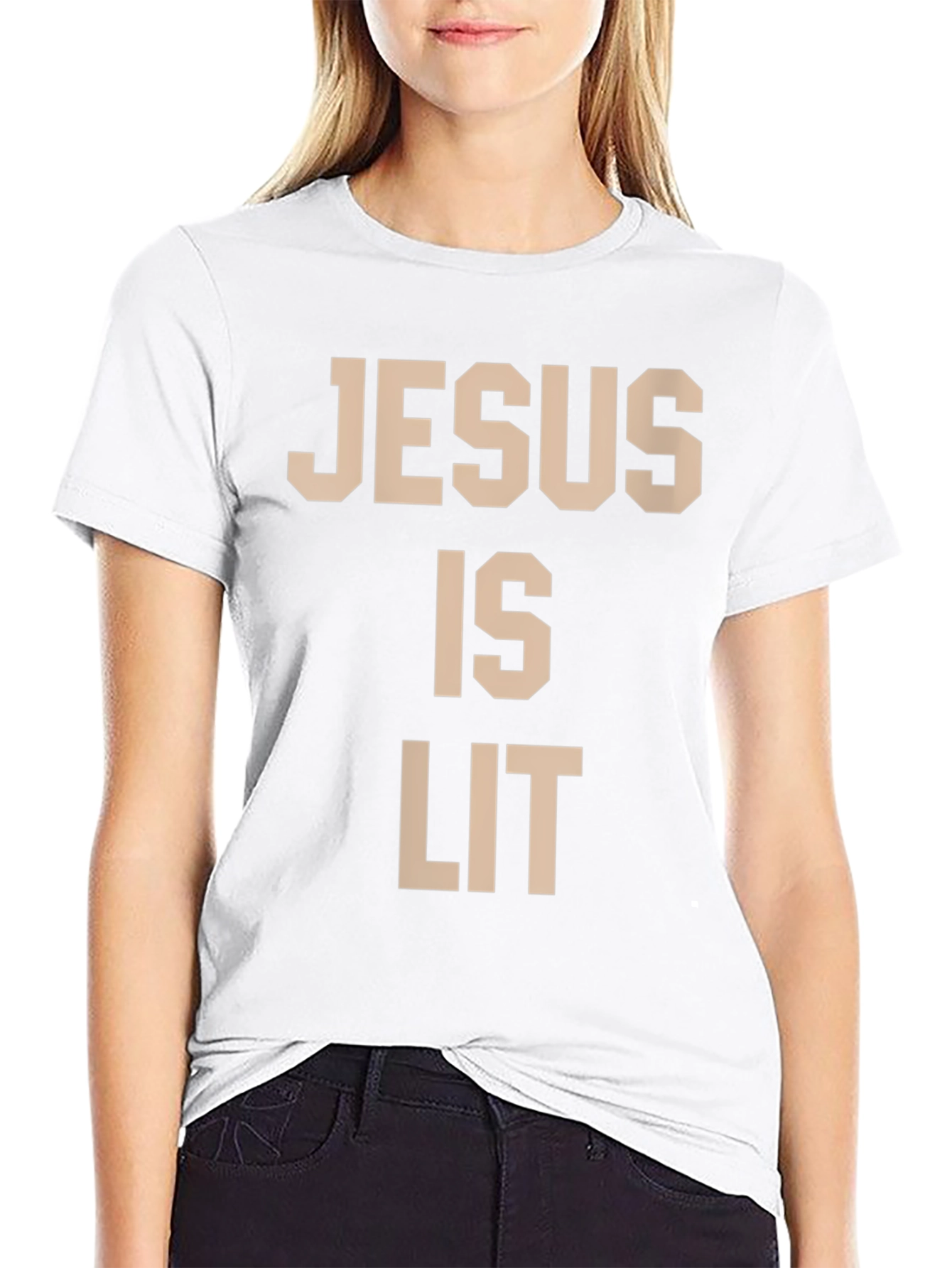 Jesus is Lit Funny Graphic T-Shirt
