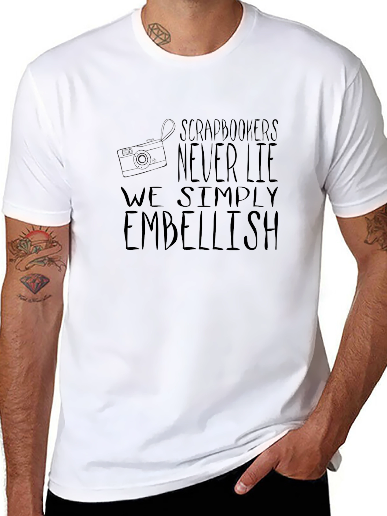 Scrapbookers Embellish T-Shirt - Crafting Tee