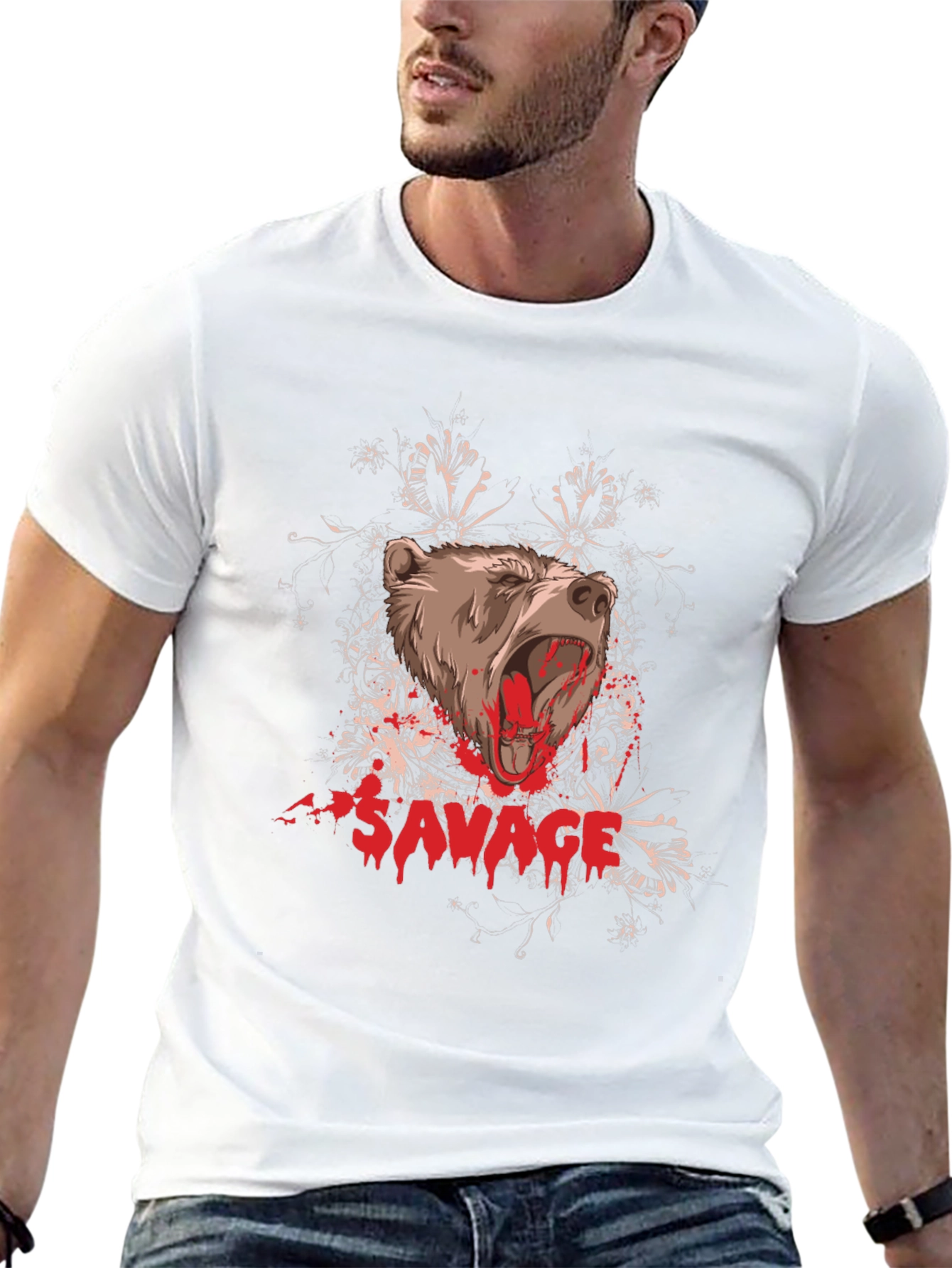 Savage Bear Graphic Tee - Black T-Shirt