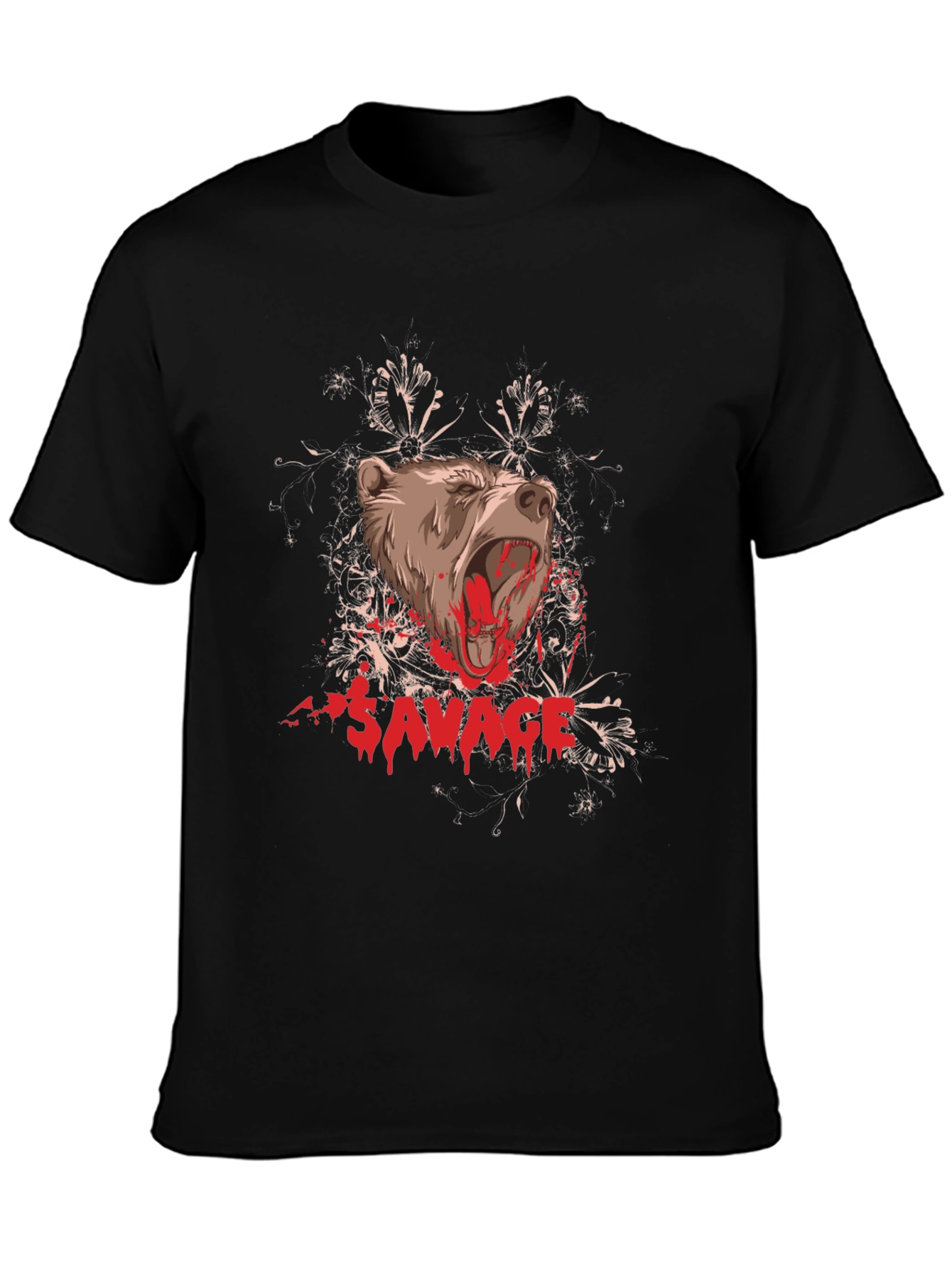 Savage Bear Graphic Tee - Black T-Shirt