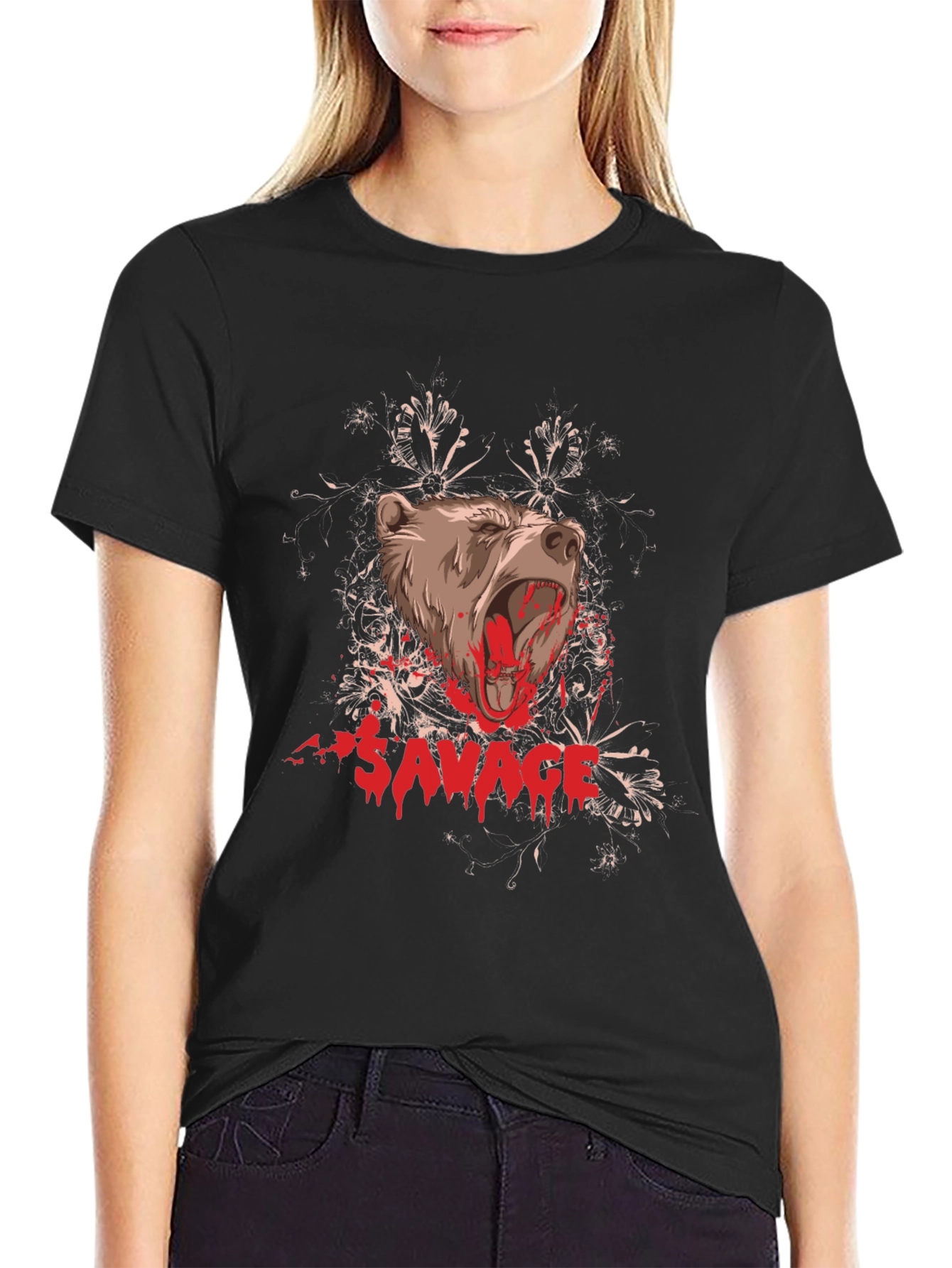 Savage Bear Graphic Tee - Black T-Shirt