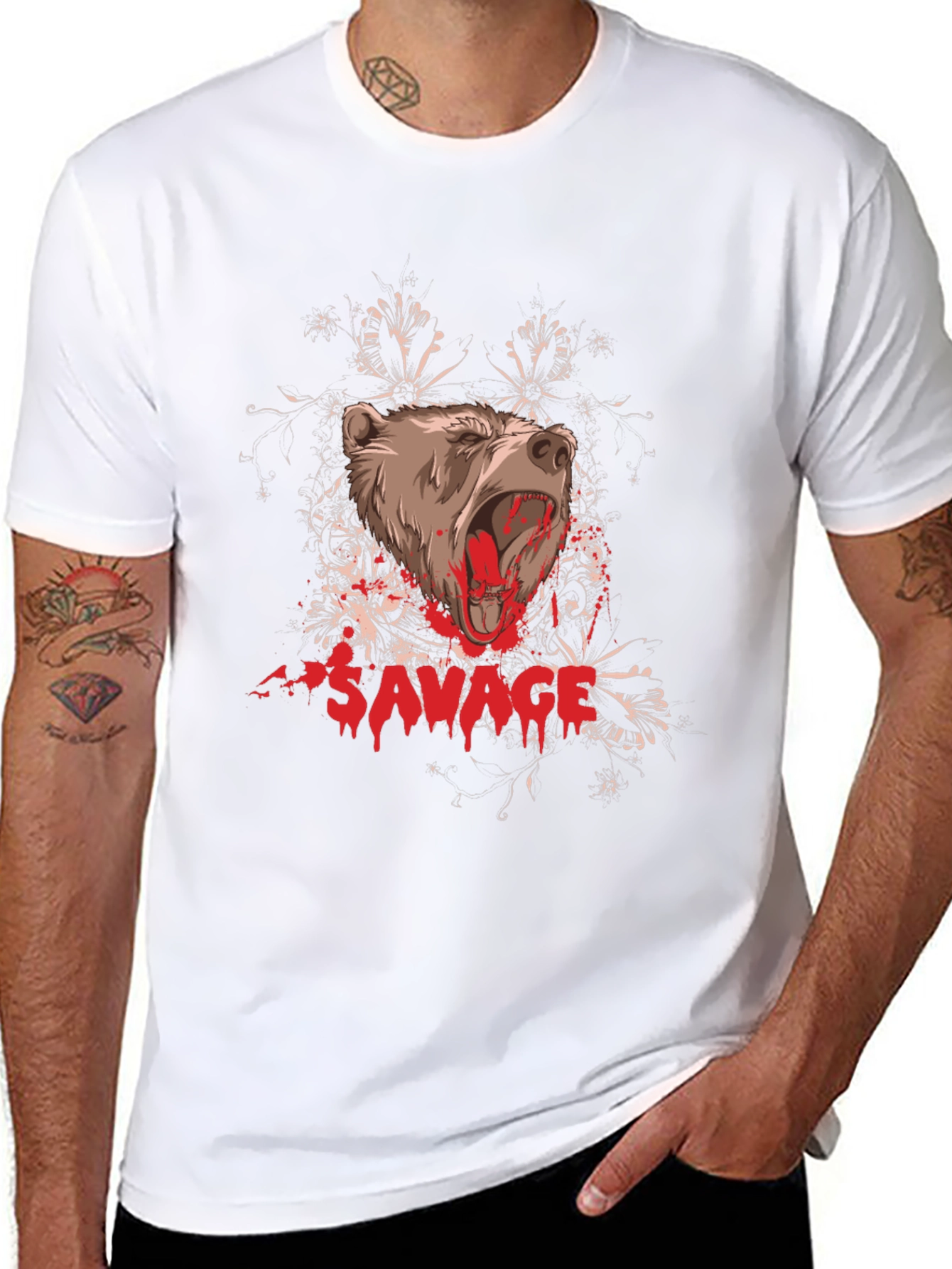 Savage Bear Graphic Tee - Black T-Shirt