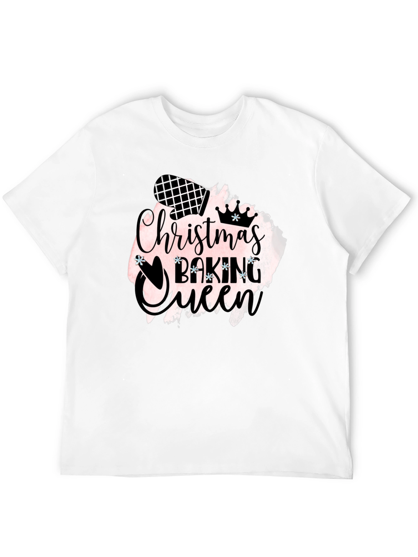 Christmas Baking Queen Black T-Shirt