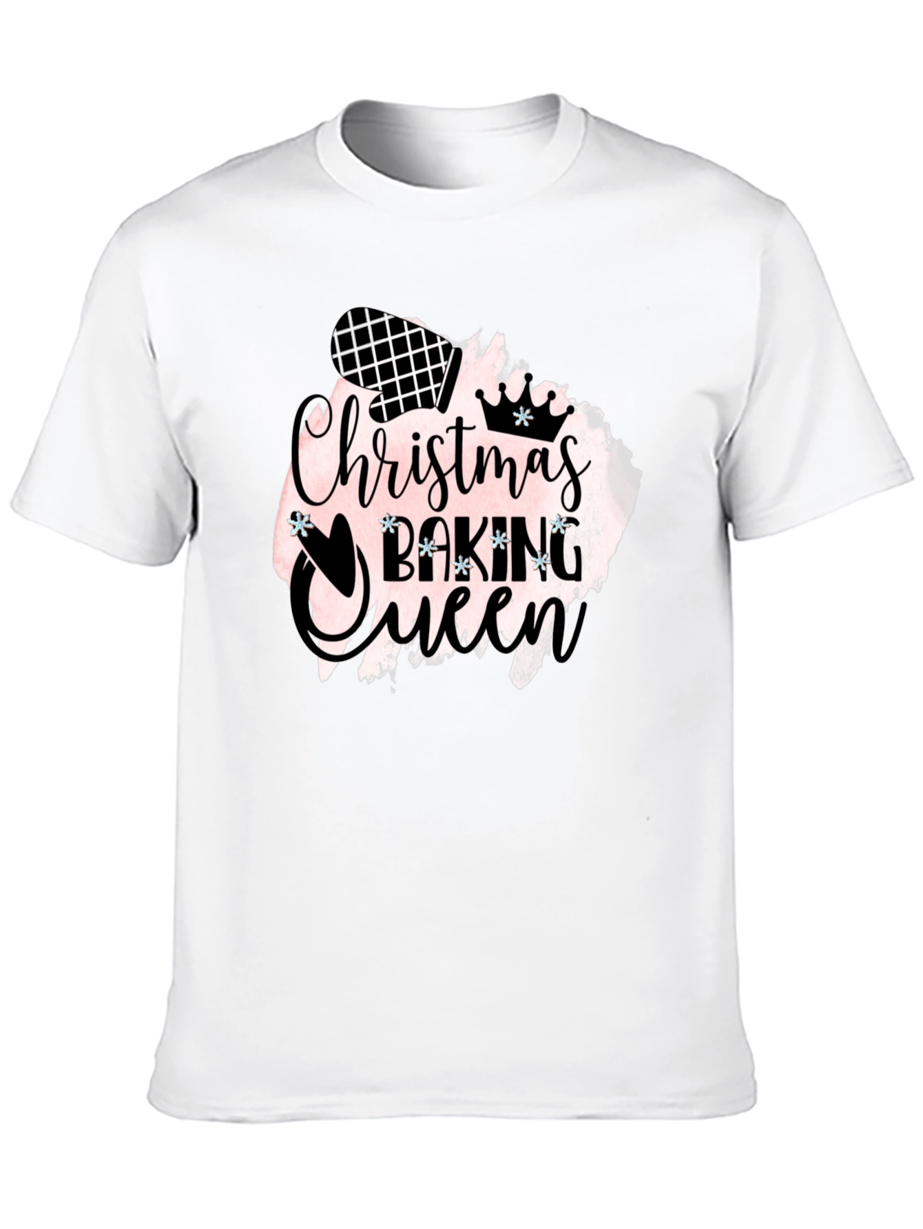 Christmas Baking Queen Black T-Shirt