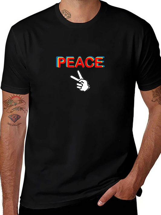 Peace Sign Black T-Shirt - Graphic Tee