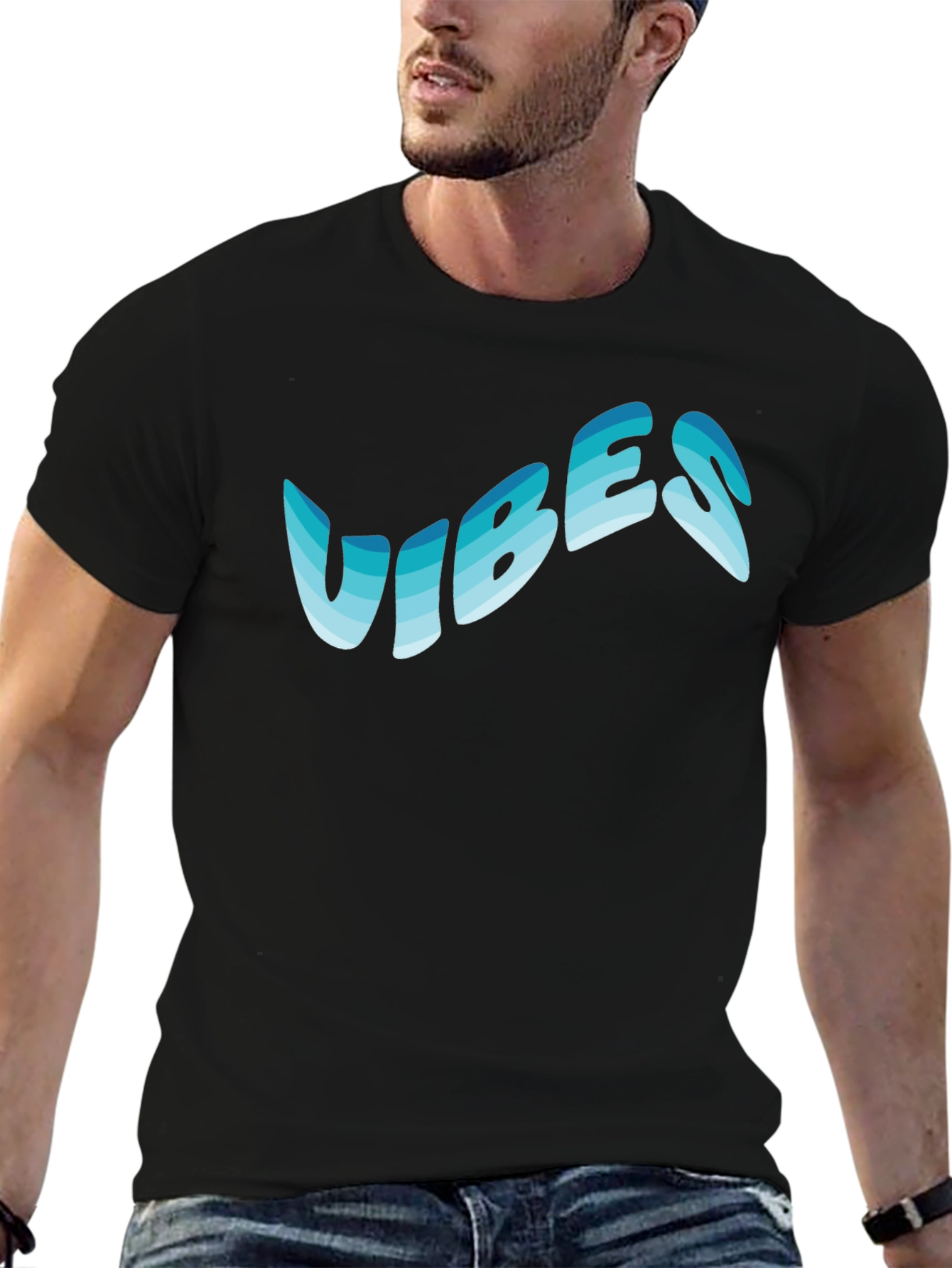 Cool Vibes Graphic Tee - Black Casual Shirt