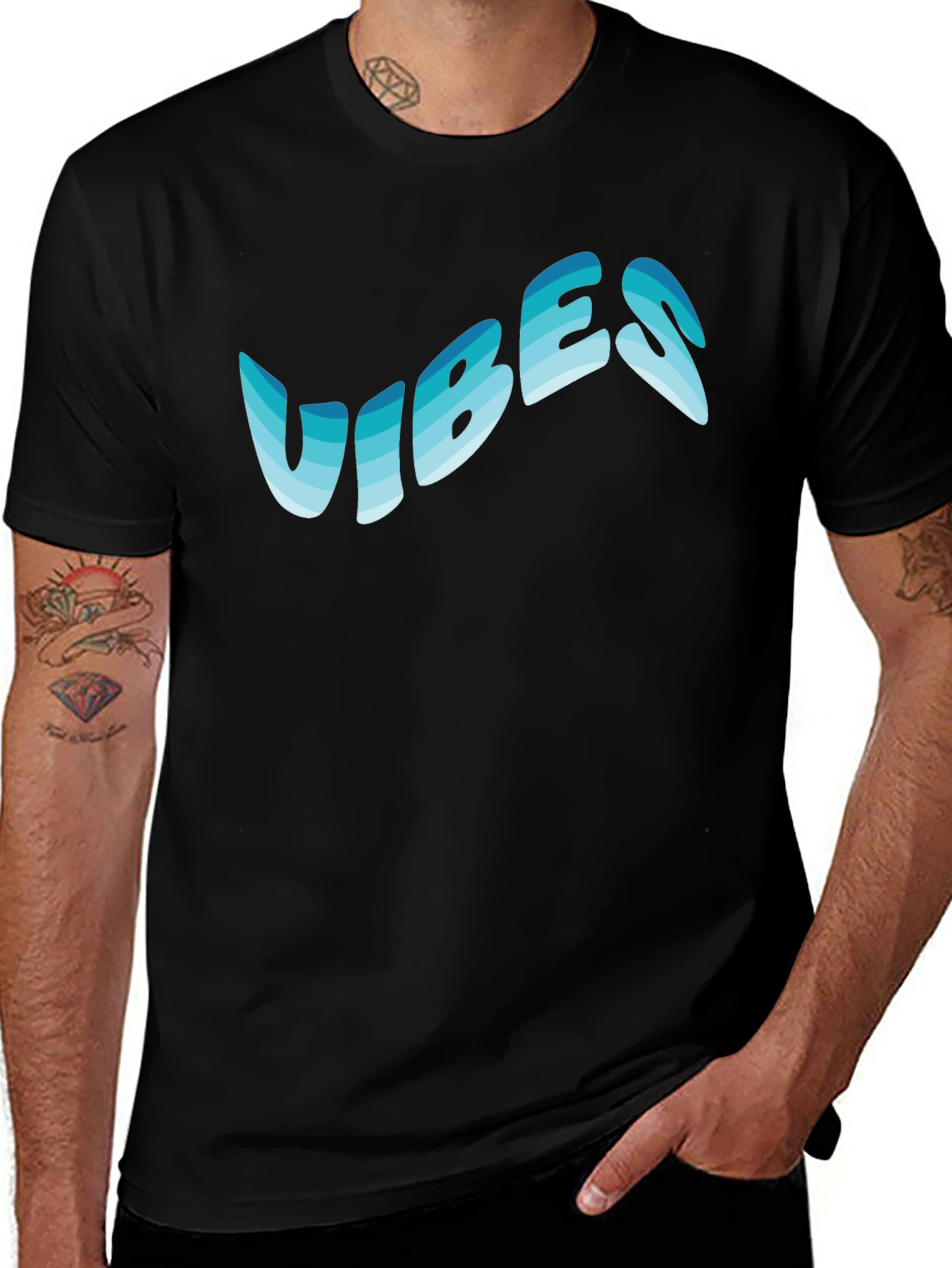 Cool Vibes Graphic Tee - Black Casual Shirt