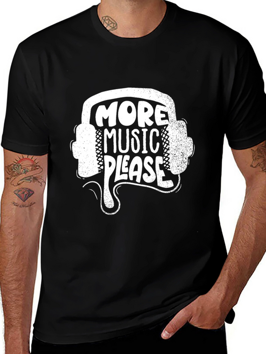 More Music Please Black T-Shirt