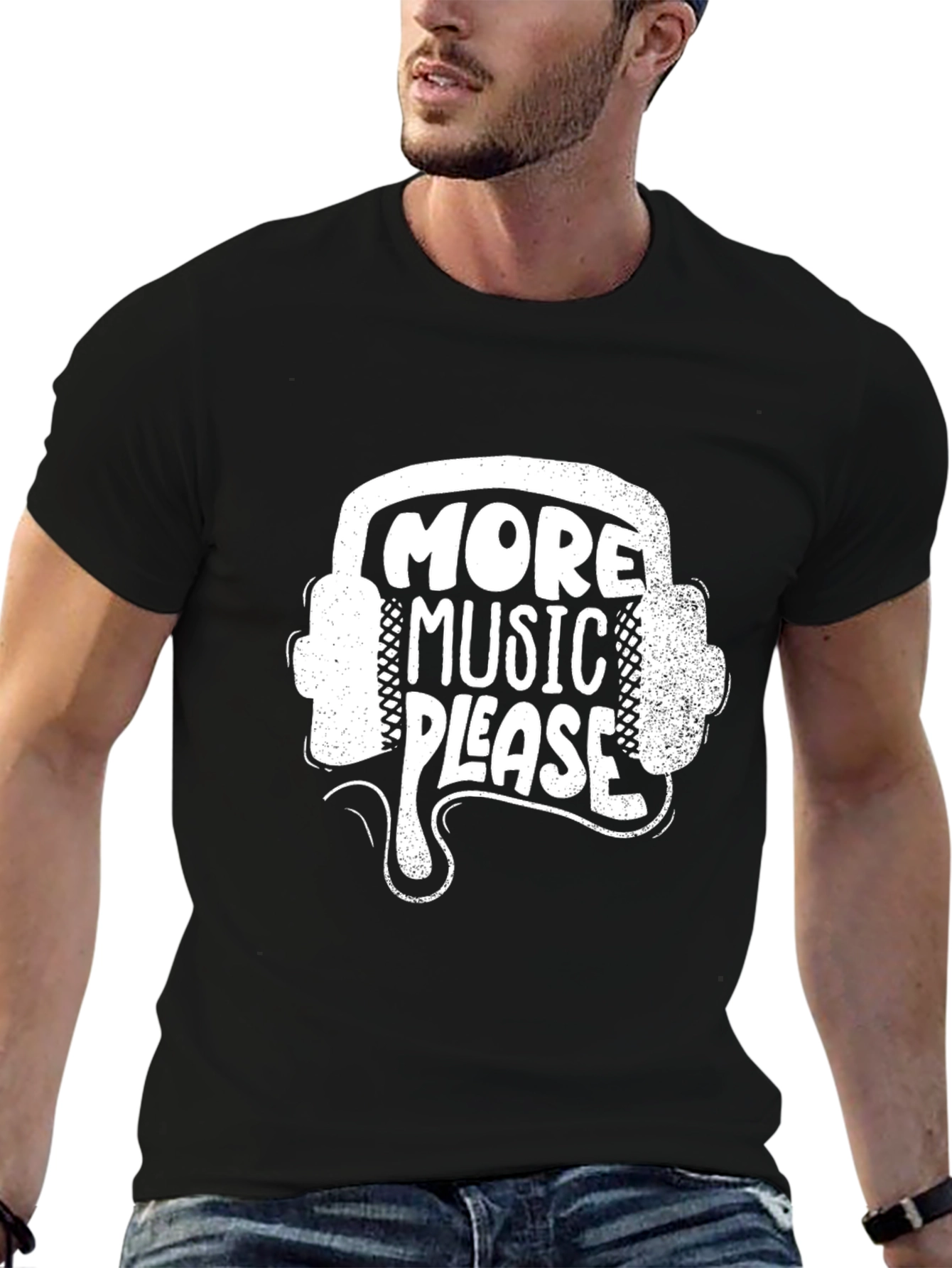 More Music Please Black T-Shirt