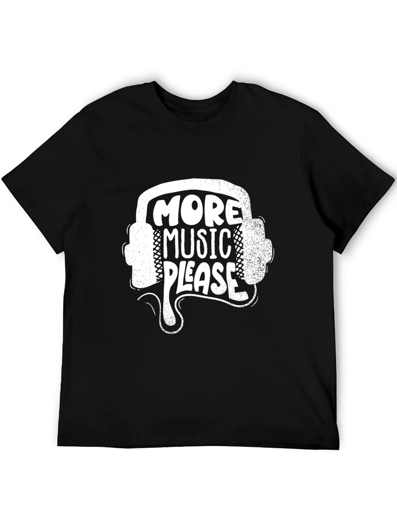 More Music Please Black T-Shirt