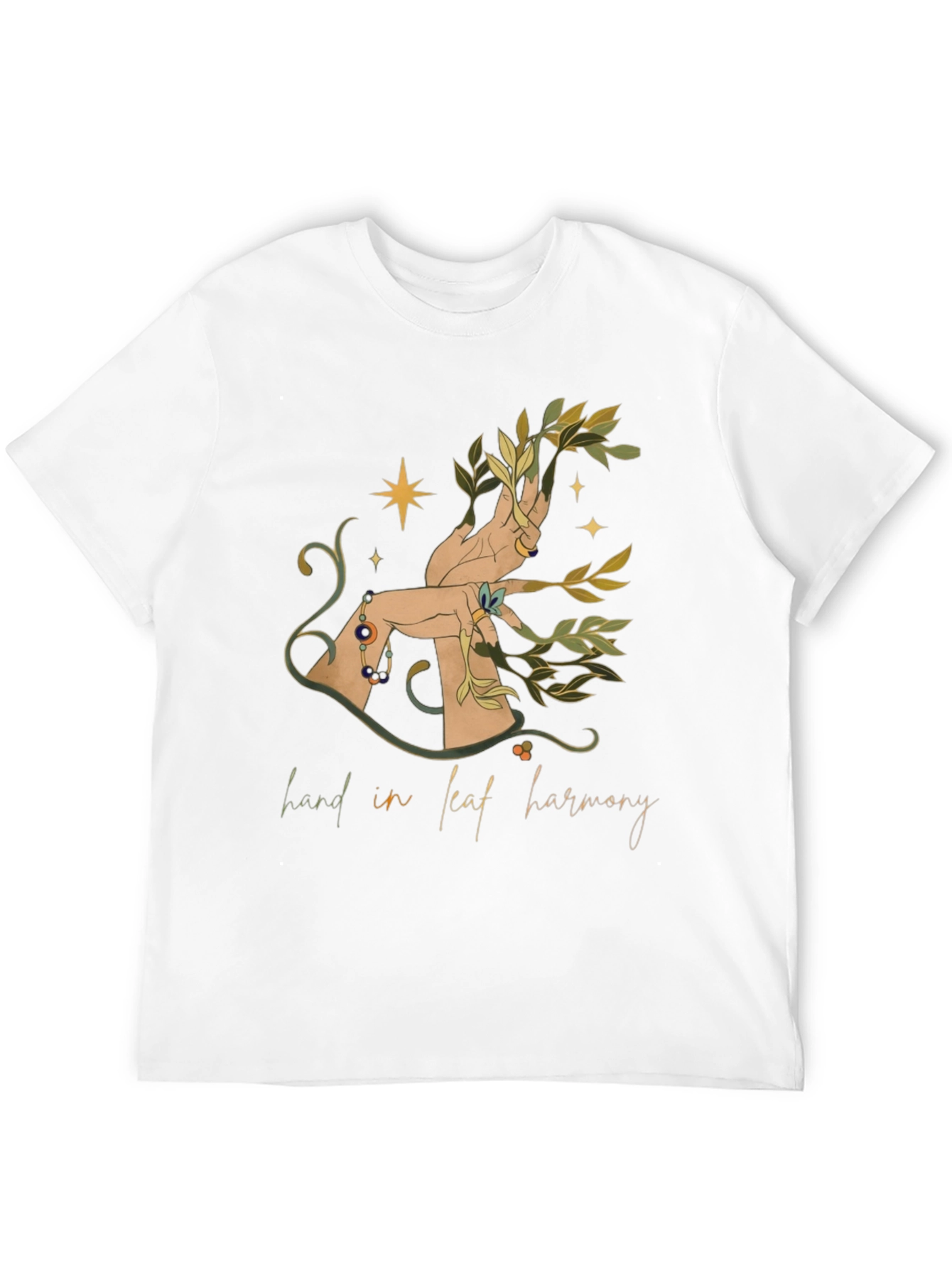Hand in Leaf Harmony Graphic Tee