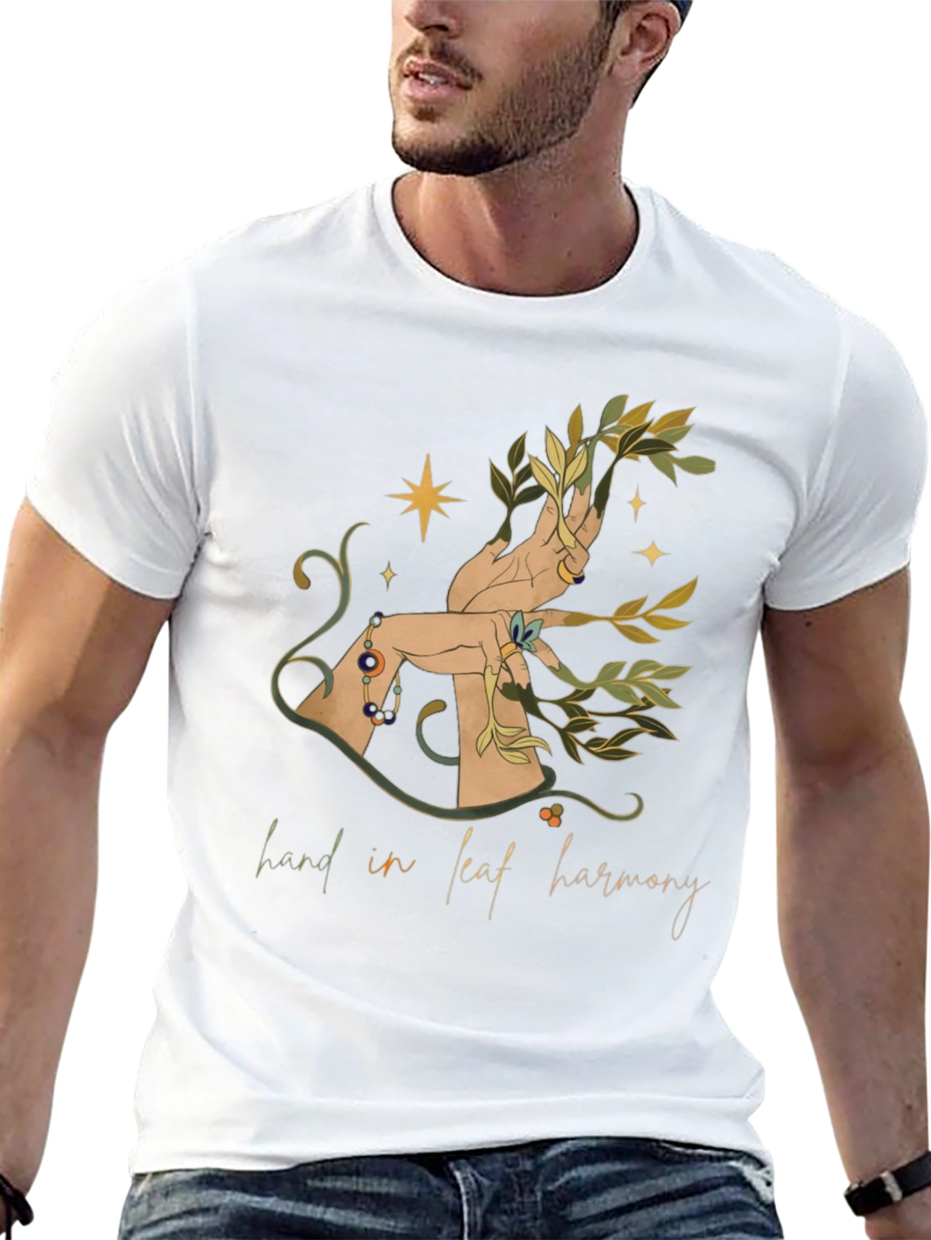Hand in Leaf Harmony Graphic Tee